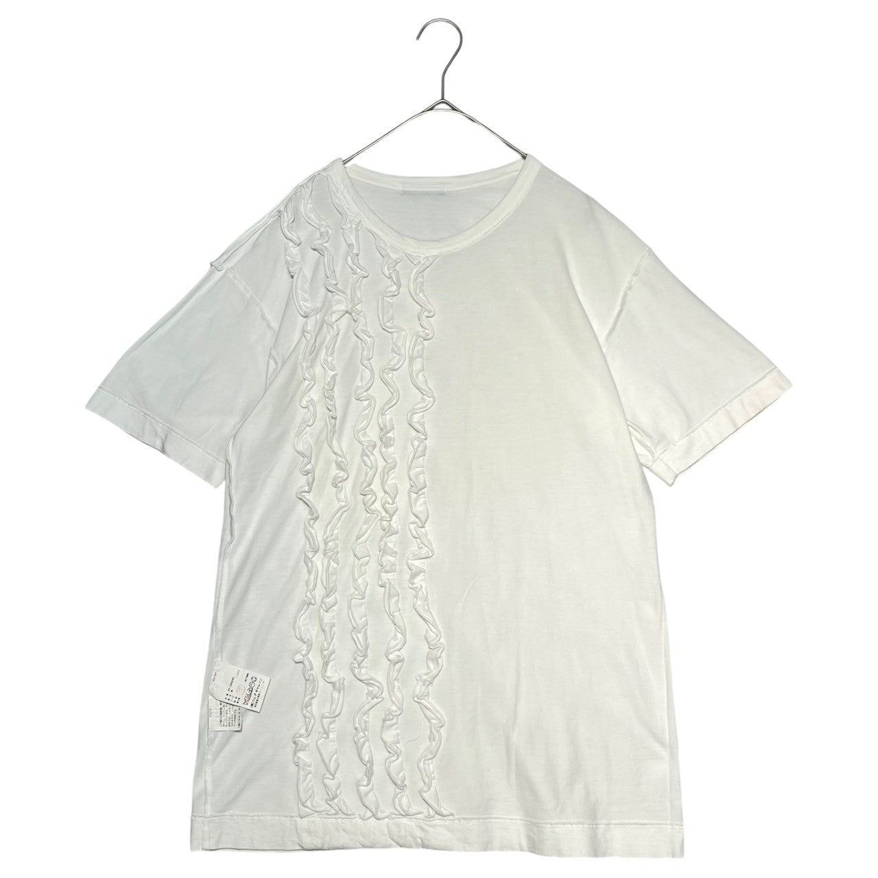 COMME des GARCONS HOMME PLUS(コムデギャルソンオムプリュス) 99SS ruffle T-SHIRT フリル期 裏フリルTシャツ アーカイヴ PT-100340 FREE(L程度) ホワイト AD1998