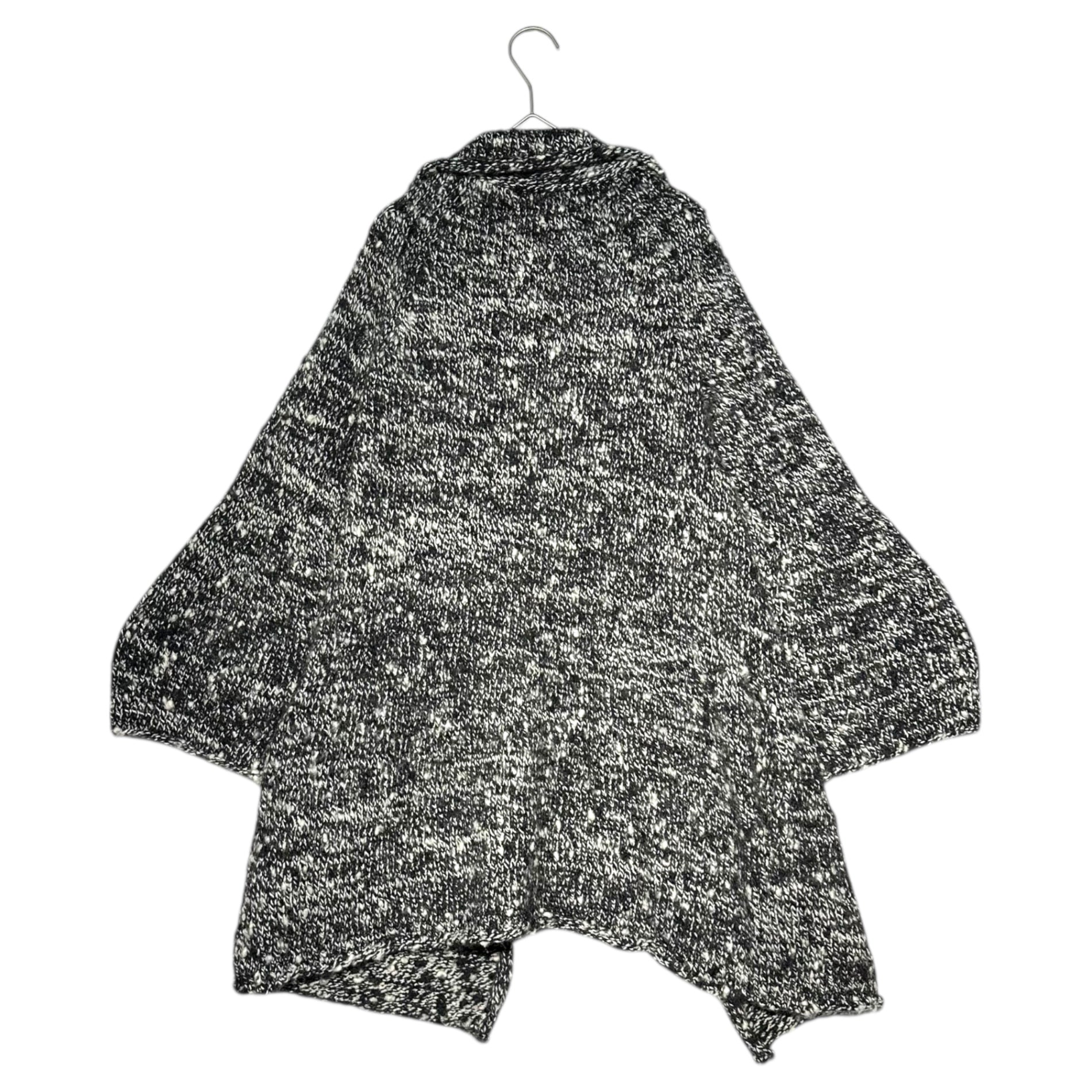 LIMI feu(リミフゥ)  Buttonless low gauge knit cardigan ボタンレス ローゲージ ニット カーディガン LU-K23-171 3(L程度) ブラック×ホワイト