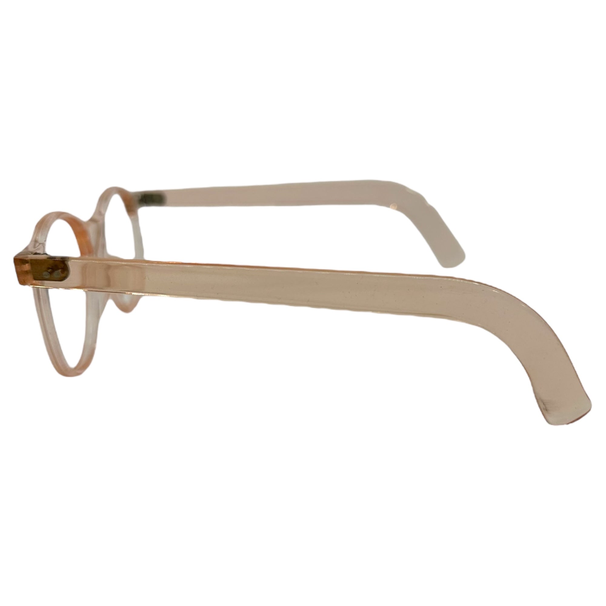 French Vintage(フランスヴィンテージ) 40's Wellington Celluloid Eyeglass Frames ウェリントン セルロイド メガネ フレーム ローズ 40年代 芯なし ジュラ地方 眼鏡 サングラス