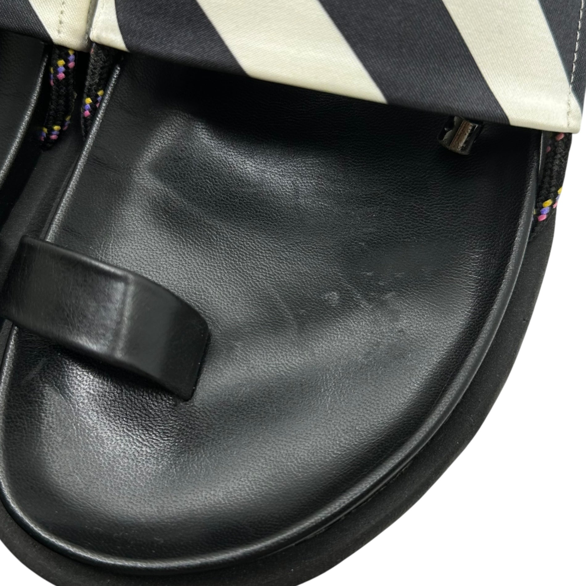 DRIES VAN NOTEN(ドリスヴァンノッテン) Heel Lace-Up Stripe Shark Sole Sports Sandal ヒール レースアップ ストライプ シャークソール スポーツ サンダル WS25/234 37(23.5cm程度) ブラック×ホワイト×ネイビー