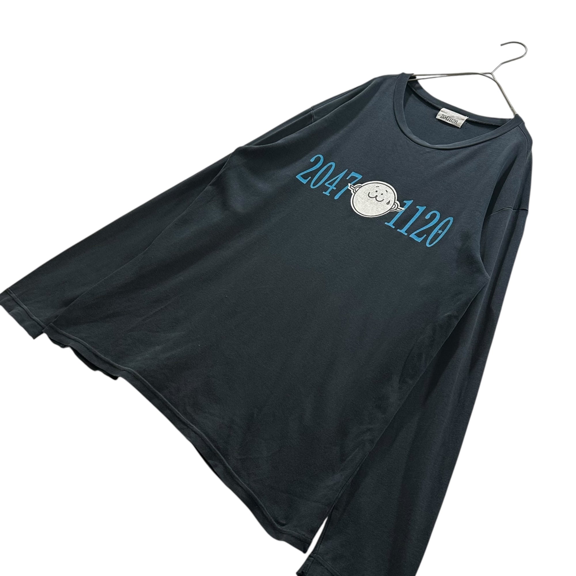 20471120(トゥーオーフォーセブンワンワントゥーオー) 90's "Hyoma" Archive L/S Tee ヒョーマ くん ロゴ アーカイブ 長袖 Tシャツ Ｍ ブラック 90年代