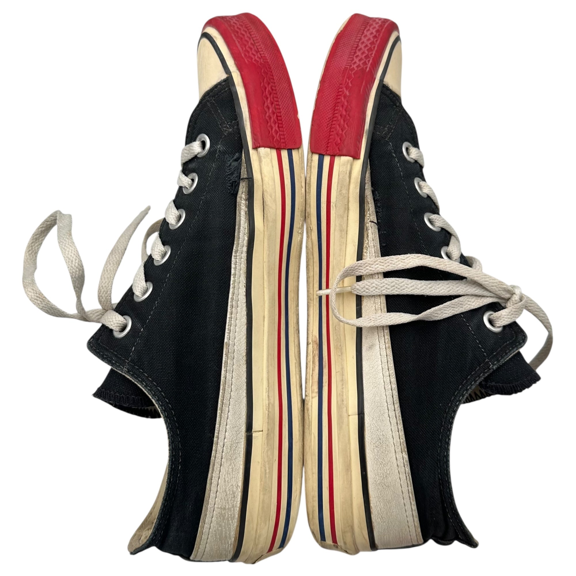 UNDERCOVER(アンダーカバー) 96AW WIRE Period Toe-Painted All Star Type Low-Cut Sneakers ワイヤー期 つま先塗装 オールスター タイプ ローカットスニーカー L(27.5~28.0cm程度) ブラック×ホワイト×レッド 1996年 初期アイテム 稀少 AS型