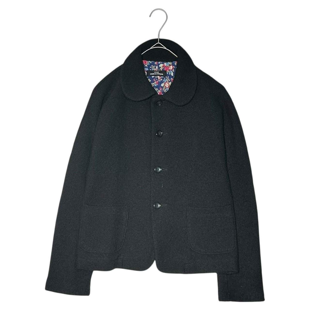 tricot COMME des GARCONS(トリココムデギャルソン) 08AW Shawl Collar Wool Button Jacket ショールカラー ウール ボタン ジャケット TB-T034 FREE ブラック AD2008