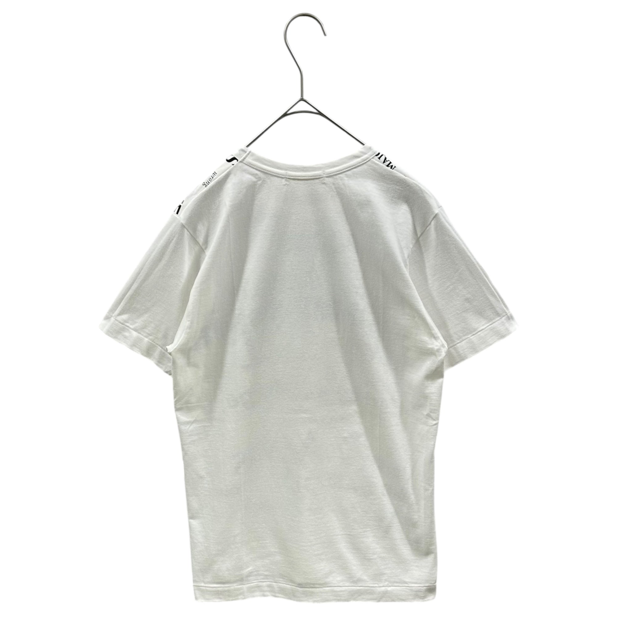 COMME des GARCONS(コムデギャルソン) Front Random Logo Print T-Shirt フロント ランダム ロゴ プリント Tシャツ ホワイト×ブラック