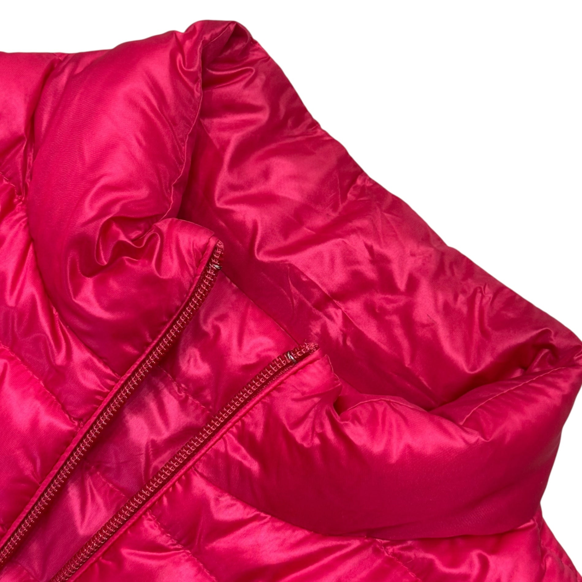 MONCLER(モンクレール) AMITA  Layered light down jacket with ruffled hem 裾フリル レイヤード調 ライトダウン ジャケット 3 ピンク 国内代理店タグ無