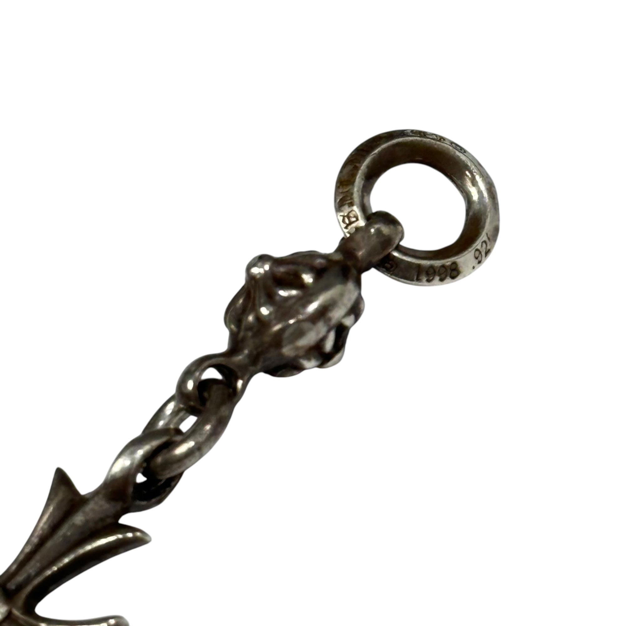 CHROME HEARTS(クロムハーツ) 1 Ball Tiny CH Cross Charm ＆ Ball Chain 1ボール タイニー CH クロス チャーム ボール チェーン ネックレス シルバー
