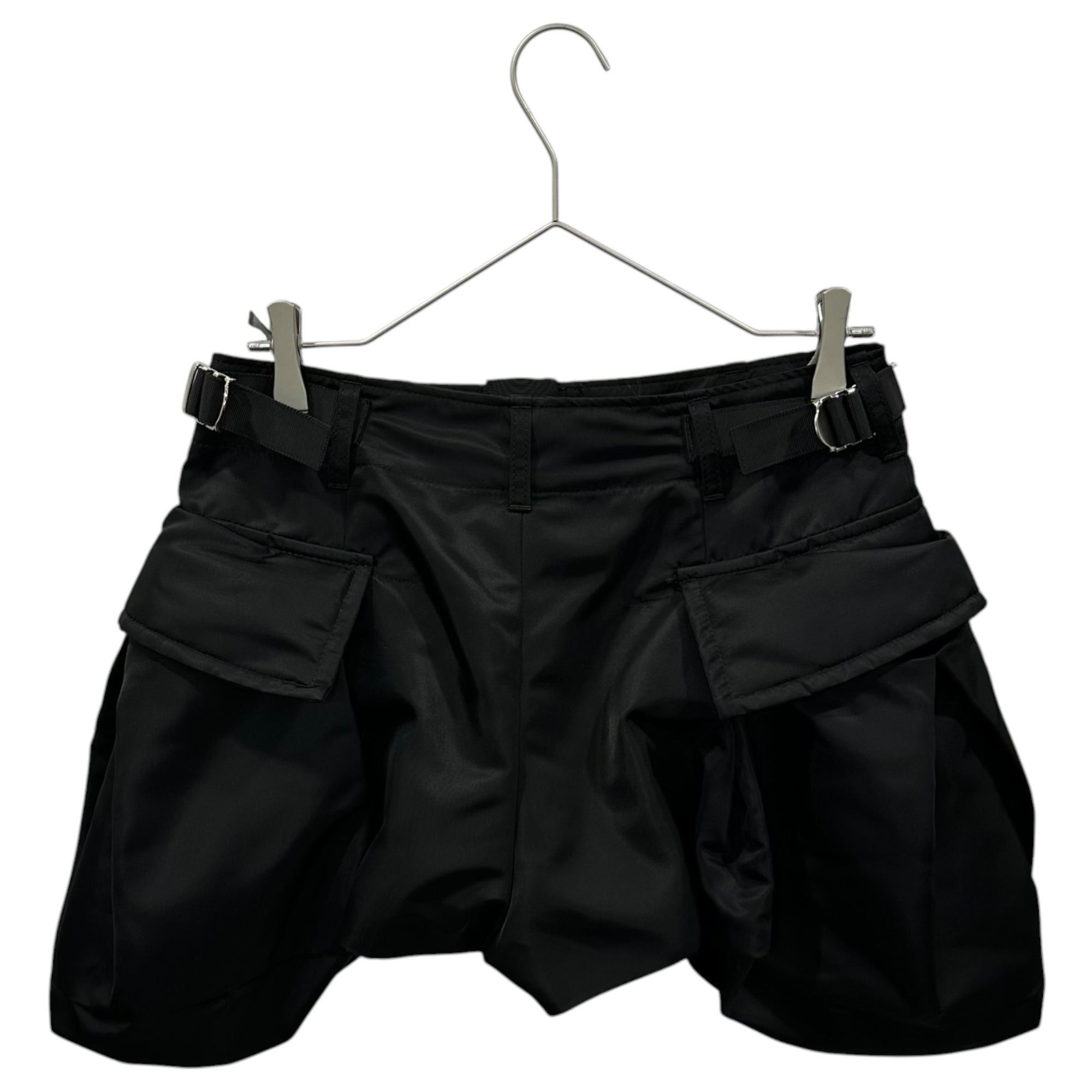sacai(サカイ) 2025AW Nylon Twill Shorts ナイロン ツイル ショーツ ショートパンツ 25-07995 1(S程度) ブラック 男性着用可能