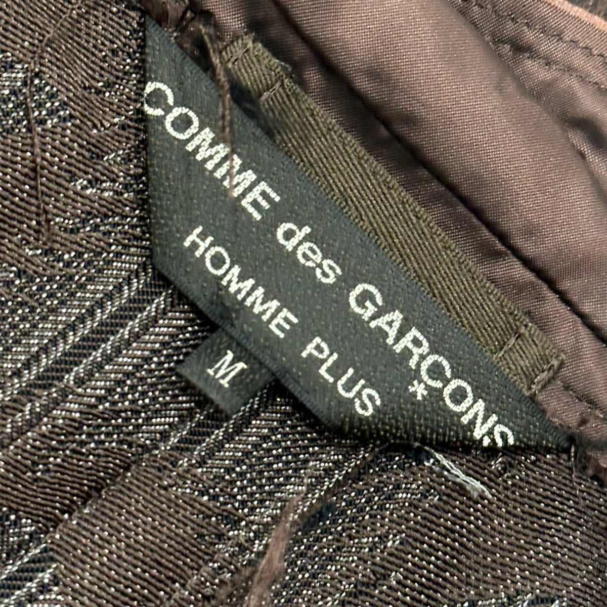 COMME des GARCONS HOMME PLUS(コムデギャルソンオムプリュス) 2002AW Inside-Out Cut-Out Design Cupra Jacket インサイドアウト 断ち切りデザイン キュプラ ジャケット PG-J016 M ブラウン AD2002 四つの黒期 アーカイブ