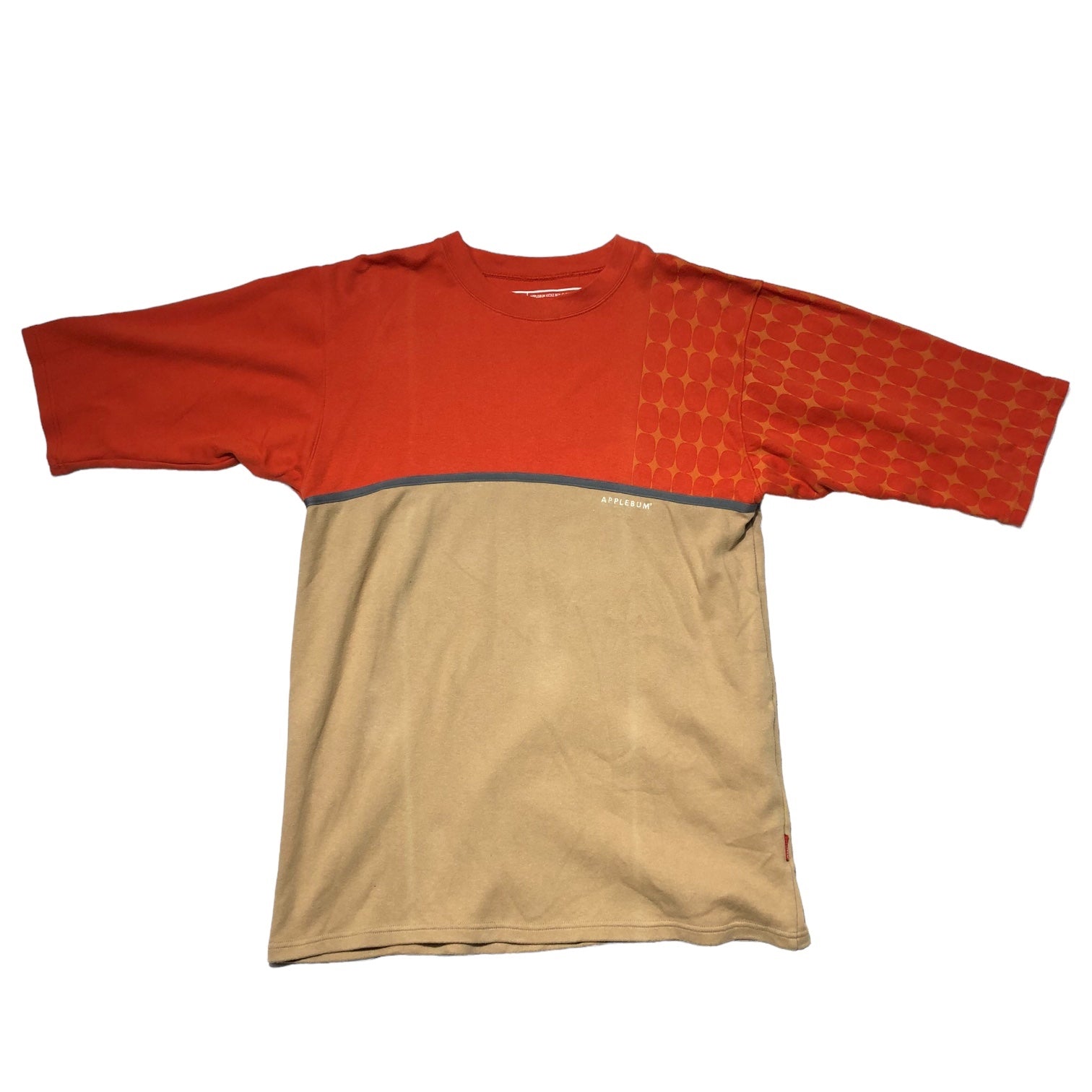 APPLEBUM(アップルバム) KICKZ BOX CLOTHING シューズ ボックス モチーフ 半袖 Tシャツ 0333256-104 L ベージュ×オレンジ