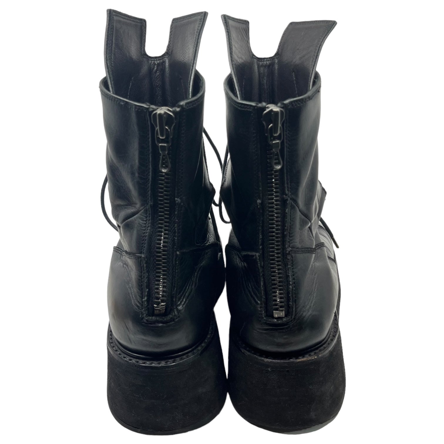 JULIUS(ユリウス) 16AW COW SKIN Void military back zip boots カウスキン ヴォイドミリタリー  バックジップ ブーツ 557FWM4-T 27.5～28.0cm ブラック