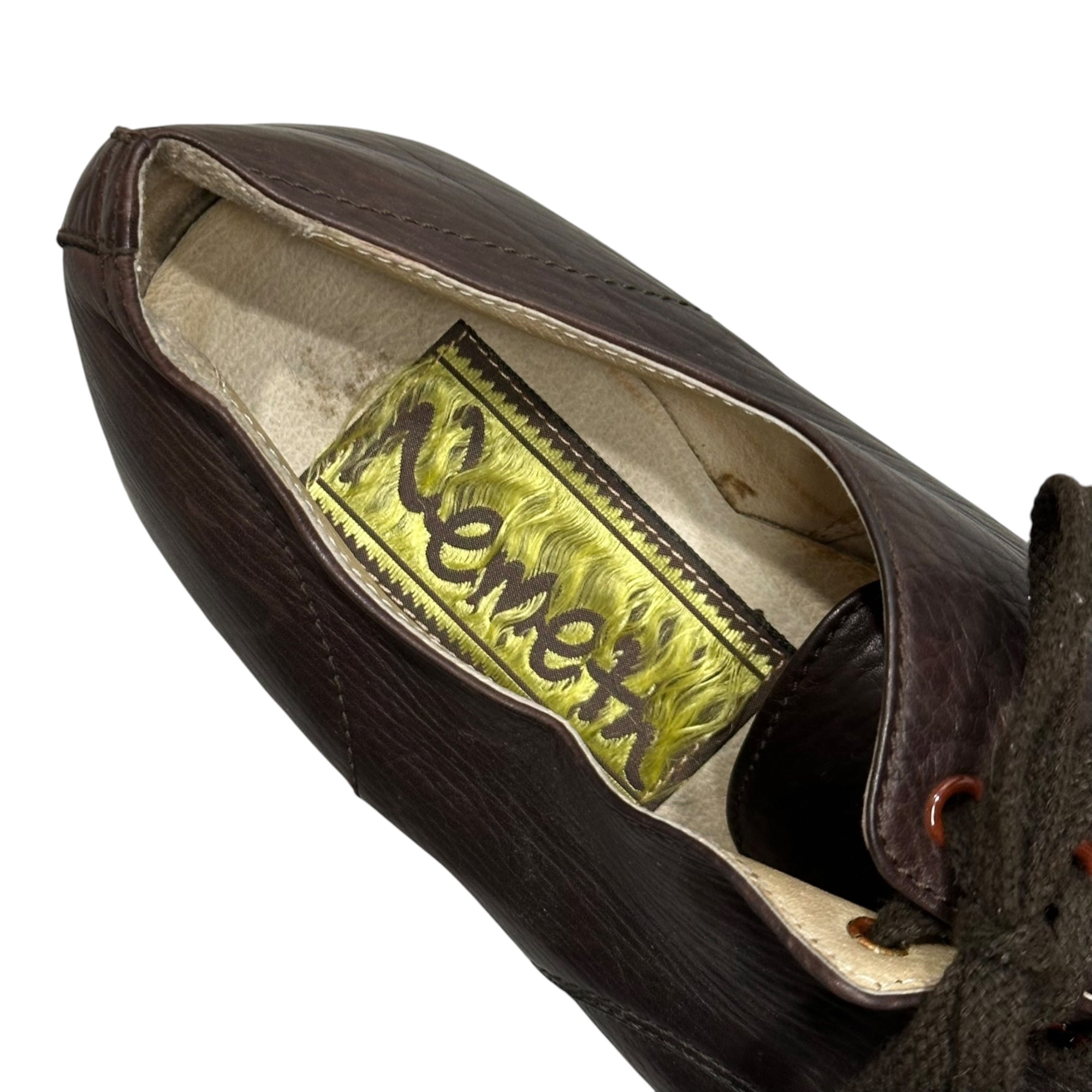 Christopher Nemeth(クリストファーネメス) 00's Toe-stitched 4-eyelet leather shoes トゥ ステッチ 4ホール レザー シューズ 27.0cm ダークブラウン
