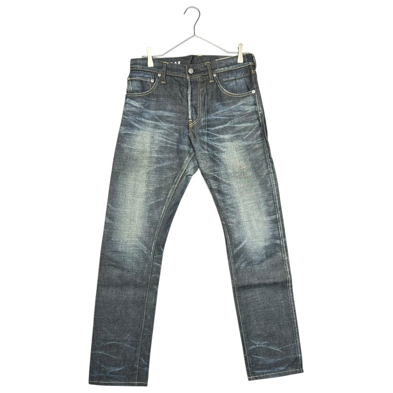 VISVIM(ビズビム/ヴィズヴィム) SOCIAL SCULPTURE DENIM 01 SLIM NON-WASHED 01.2NW ユーズド加工 デニム パンツ 0114105005008 W30/L30 インディゴ