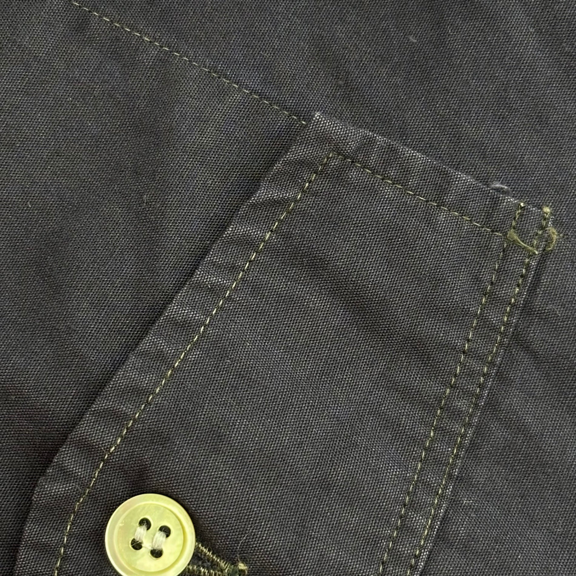 COMME des GARCONS HOMME(コムデギャルソンオム) 1978～1983's Vintage Flap-Pocket L/S Shirt ヴィンテージ フラップ ポケット 長袖 シャツ HB-110240 FREE ネイビー AD表記無 デカオム