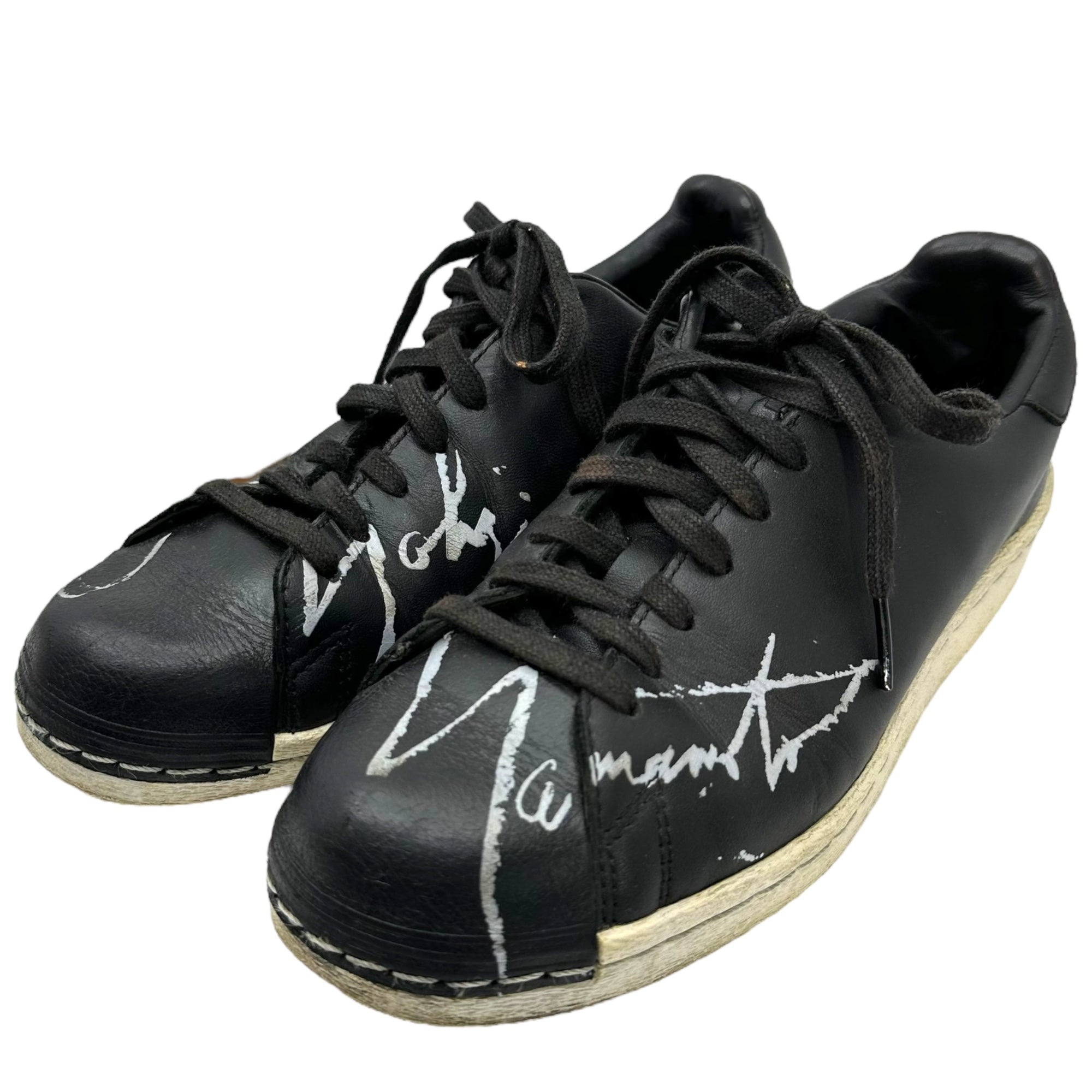 Y-3(ワイスリー) Signature Logo Low Cut Leather Sneakers シグネチャー ロゴ ローカット レザー スニーカー EF2264 24.0cm ブラック×ホワイト
