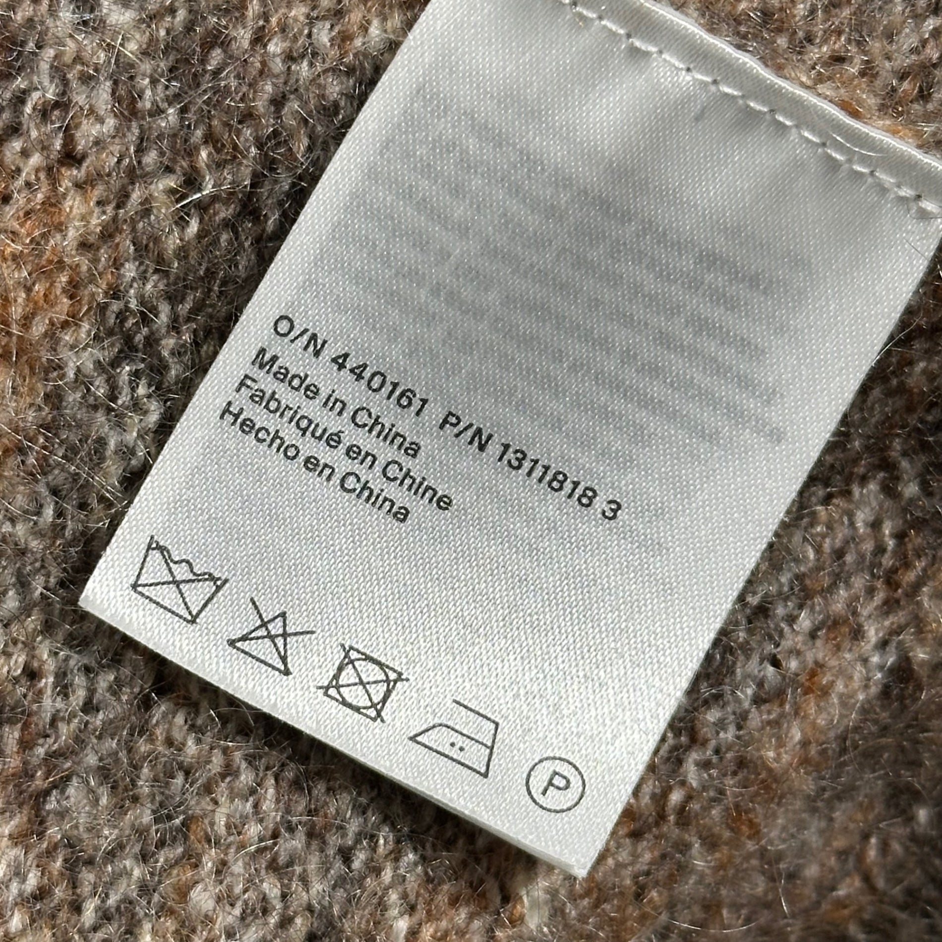 COS(コス) SPACE-DYED MOHAIR-BLEND CREW-NECK JUMPER スペースダイモヘアブレンドクルーネックセーター  M ブラウン 完売品