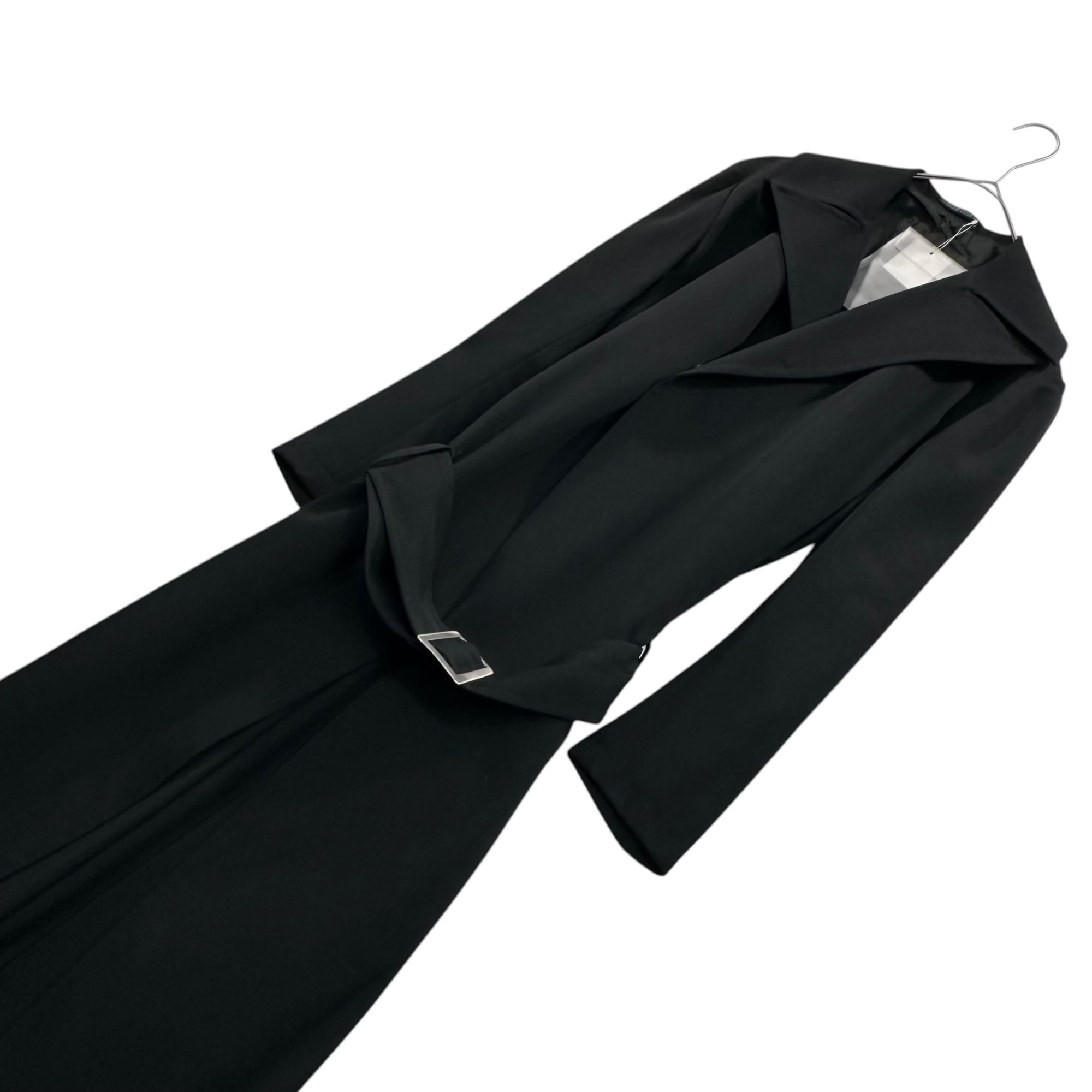 YOHJI YAMAMOTO(ヨウジヤマモト) 19AW Wool Gabardine Big-Collared Belted Coat ウール ギャバジン ビッグカラー ベルト コート FD-C01-100 2(M程度) ブラック