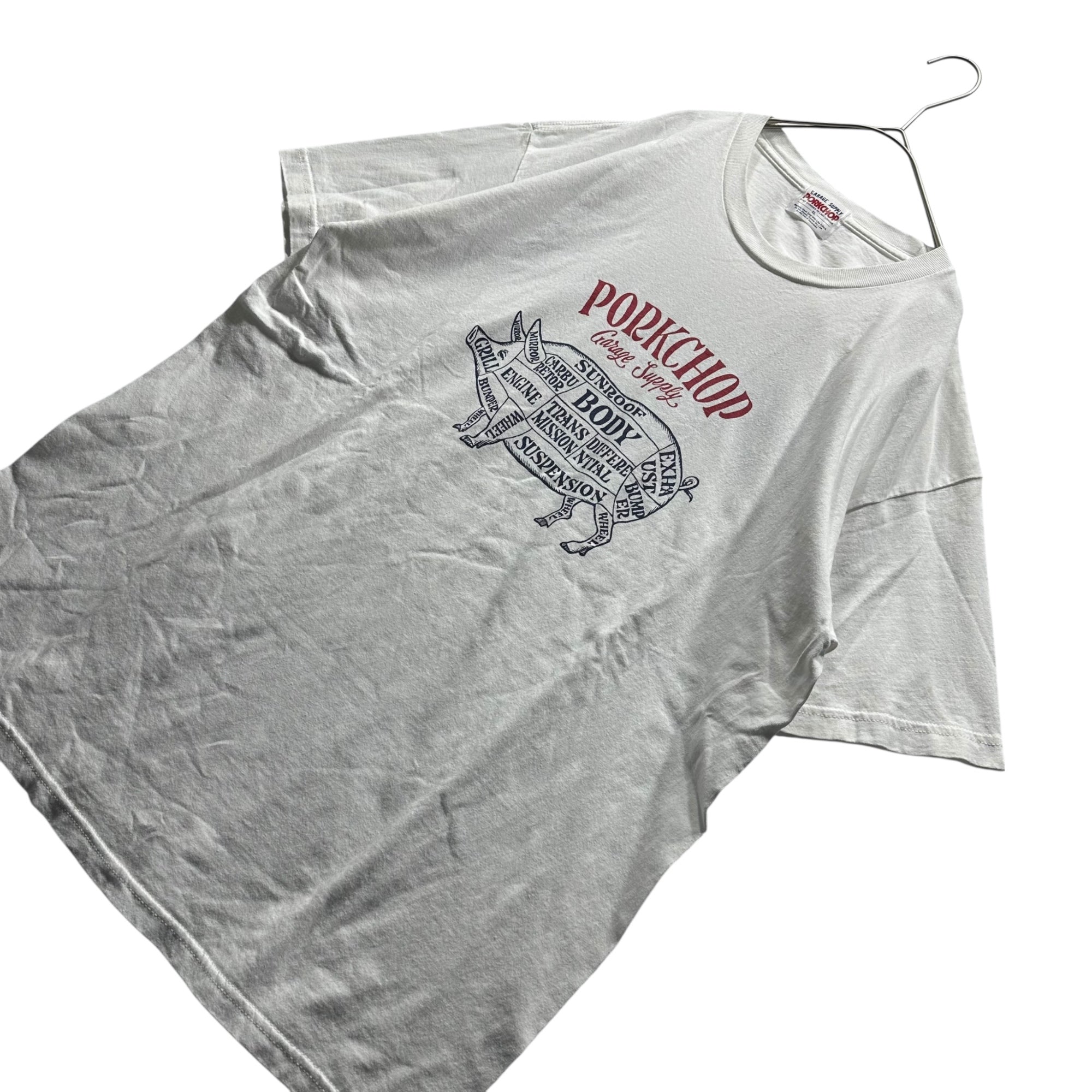 PORKCHOP GARAGE SUPPLY(ポークチョップ ガレージ サプライ) Icon Logo Print T-Shirt アイコン ロゴ プリント Tシャツ XL ホワイト