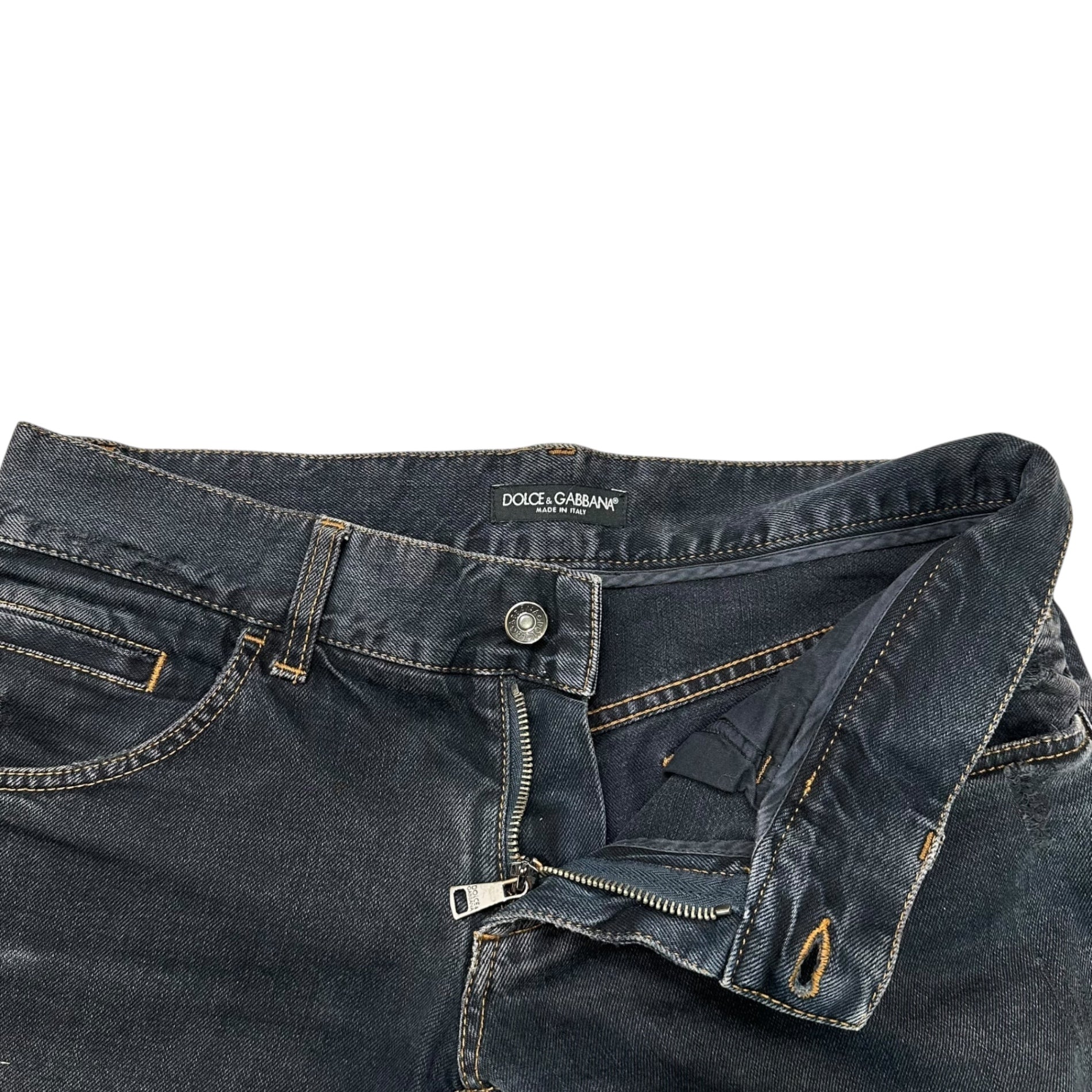 DOLCE&GABBANA(ドルチェ&ガッバーナドルガバ) Low-rise denim pants ローライズ デニム パンツ 46 インディゴ