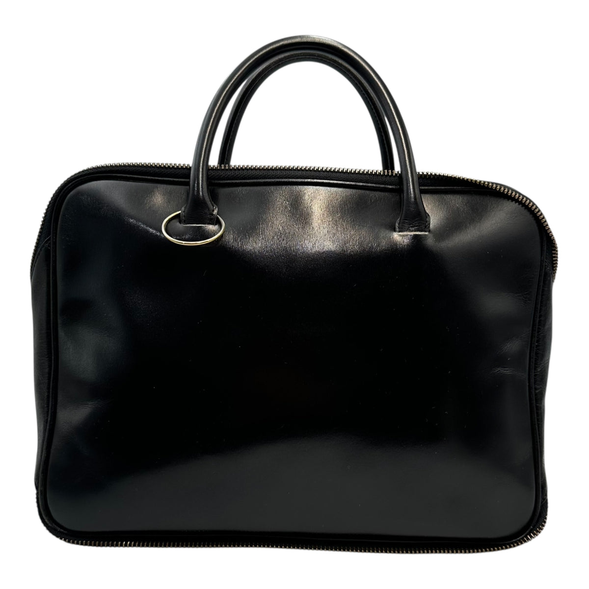 Katsuyuki Yoshida for COMME des GARCONS(カツユキヨシダフォーコムデギャルソン) Aoyama-Exclusive Box Calfskin Leather Handbag 青山限定 ボックス カーフ レザー ハンドバッグ ブラック PORTER吉田氏コラボ