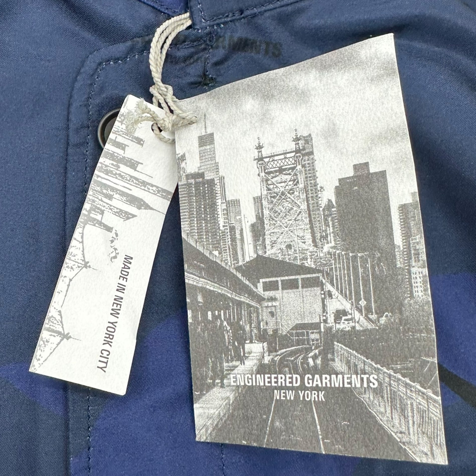 Engineered Garments(エンジニアードガーメンツ) Dayton Shirt – Poly Segull Print Poplin デイトン シャツ – ポリ シーガル プリント ポプリン S ネイビー カモフラ ジャケット カバーオール コックシャツ