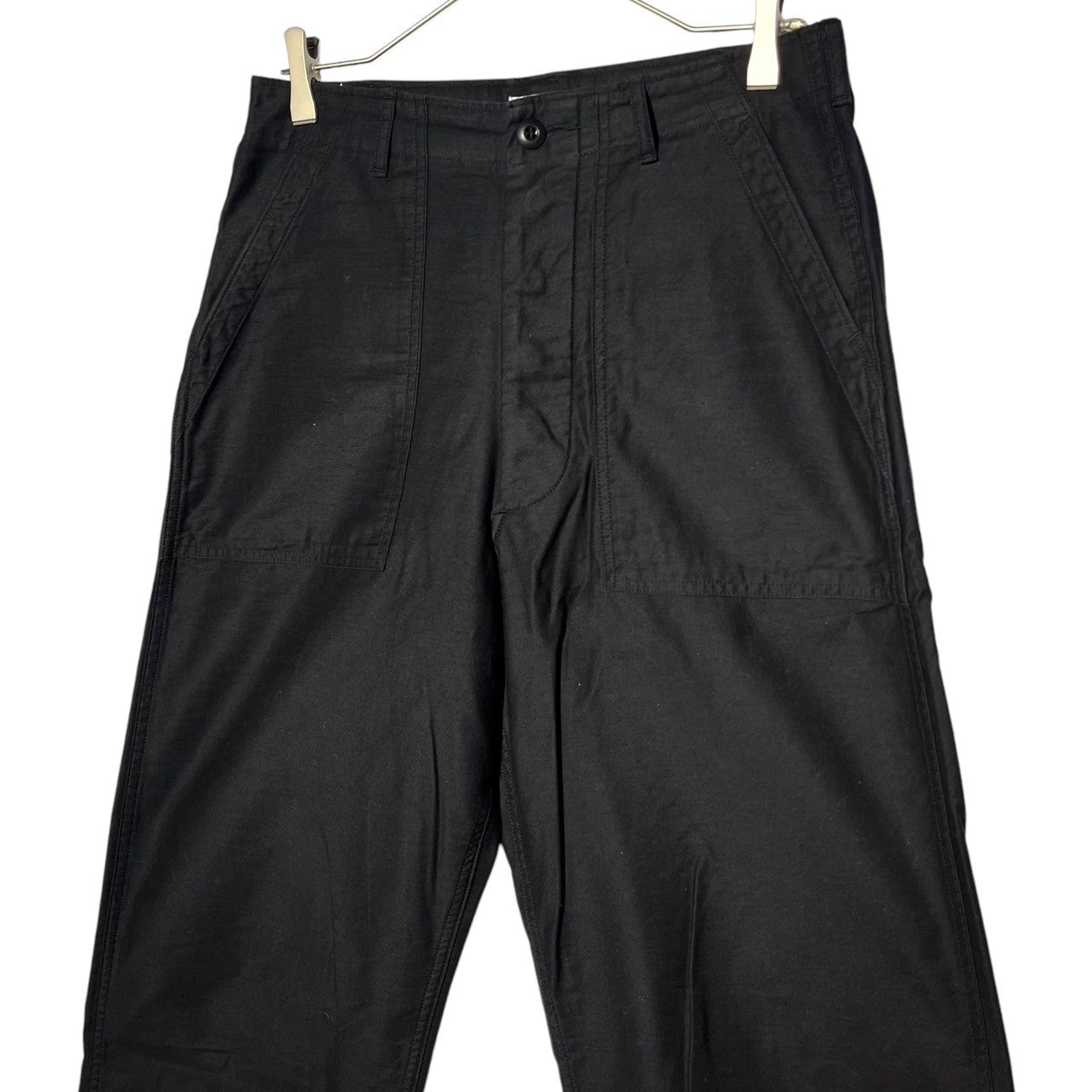 CIOTA(シオタ) Subin cotton back satin baker pants スビンコットン バックサテン ベイカー パンツ PTLM-109M 4 ブラック ミリタリー カーゴ