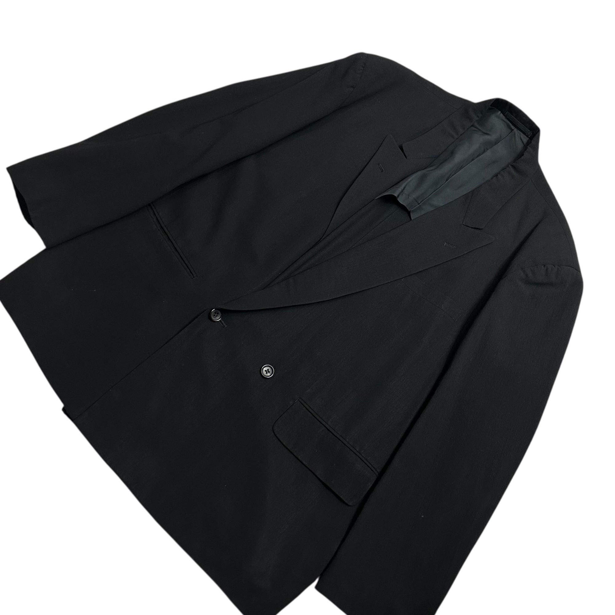 COMME des GARCONS HOMME PLUS(コムデギャルソンオムプリュス) 80's Double-Breasted Tailored Jacket 80年代 ダブルブレスト テーラード ジャケット PJ-11073M M ブラック AD表記無(80年代) 川久保玲 本人期