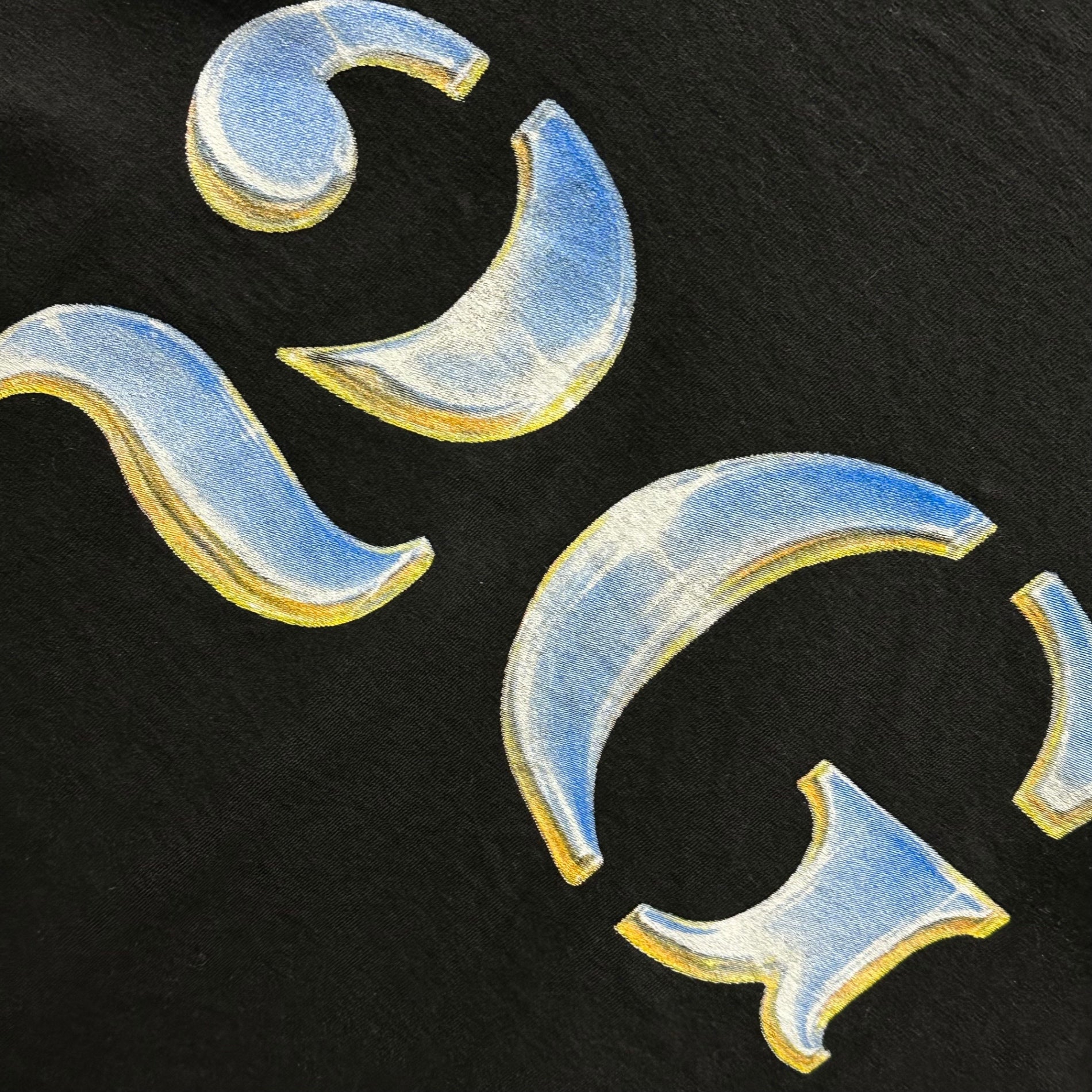 Miles×2G (マイルズ×2G) Logo Print S/S T-Shirt ロゴ プリント 半袖 Tシャツ L ブラック 空山基 ロゴ デザイン Championボディ