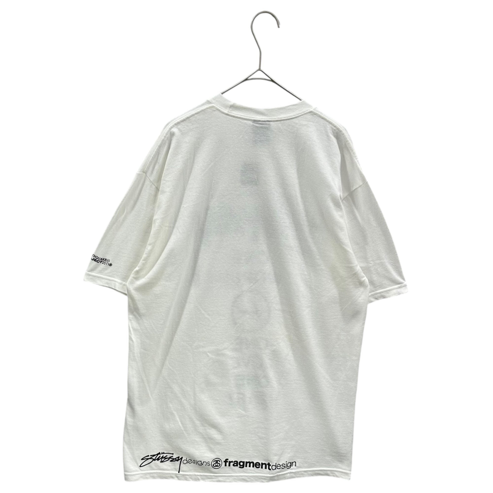 STUSSY×FRAGMENT DESIGN(ステューシー×フラグメントデザイン) 2011's ONE WORLD ONE HEART TEE チャリティー Tシャツ M ホワイト ロゴ コラボ