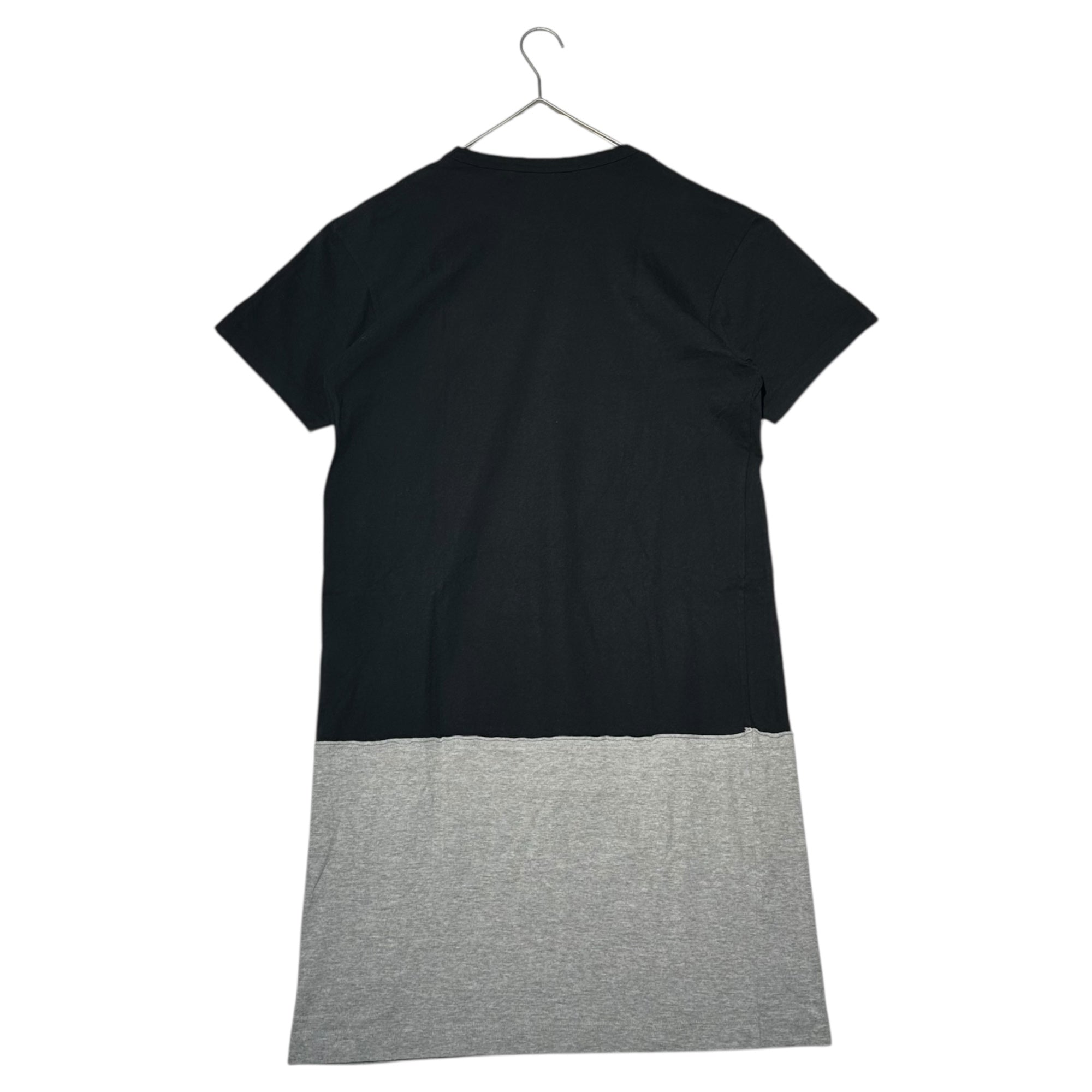 BLACK COMME des GARCONS(ブラックコムデギャルソン) 12SS Switch L/S Tee 切替 ロング 半袖 Tシャツ 1I-T208 M ブラック×グレー AD2011