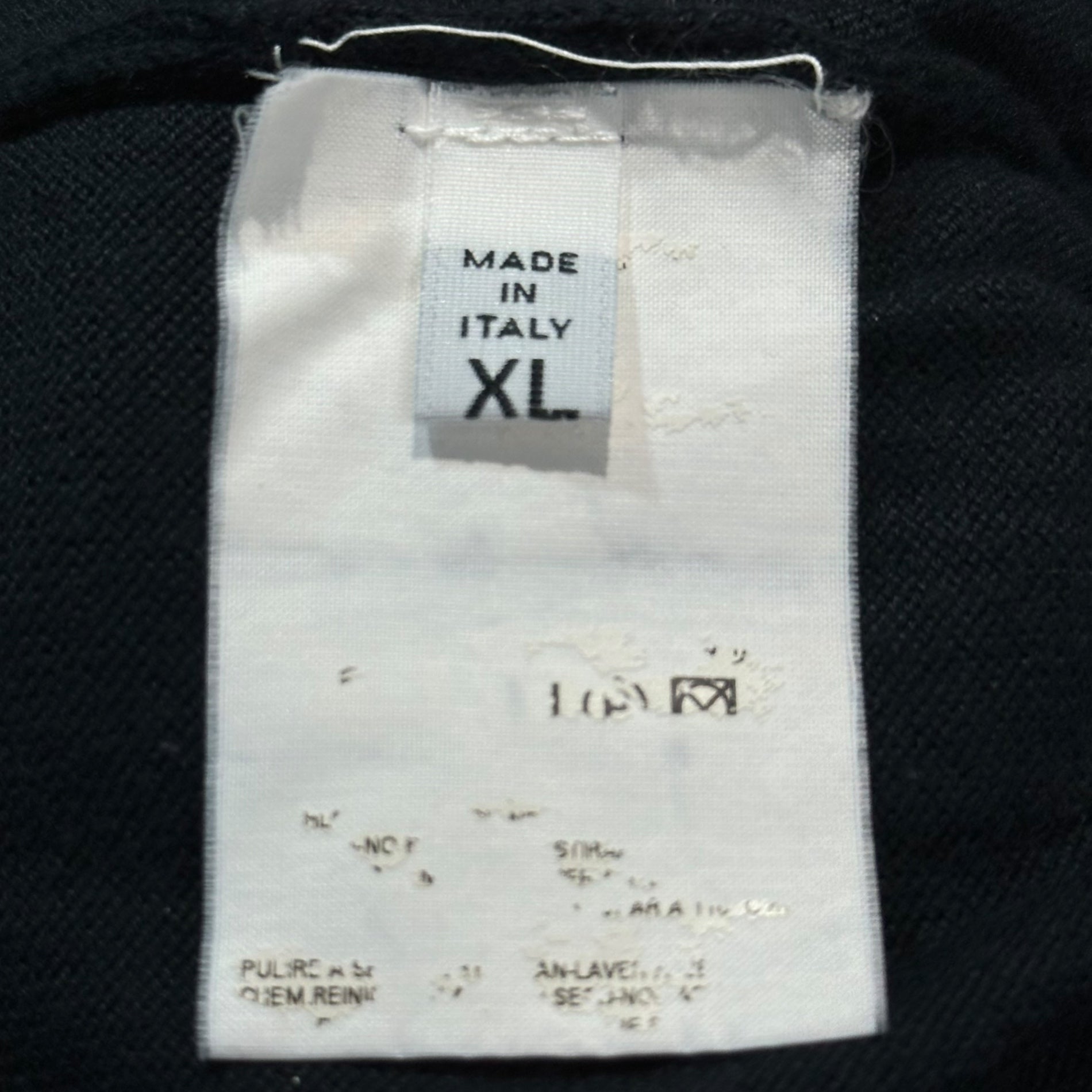 Maison Martin Margiela(メゾン マルタンマルジェラ) 05SS “Distorted” V-neck L/S knit 本人期 歪み Vネック コットン 長袖 ニット XL ネイビー 00’s アーカイブ