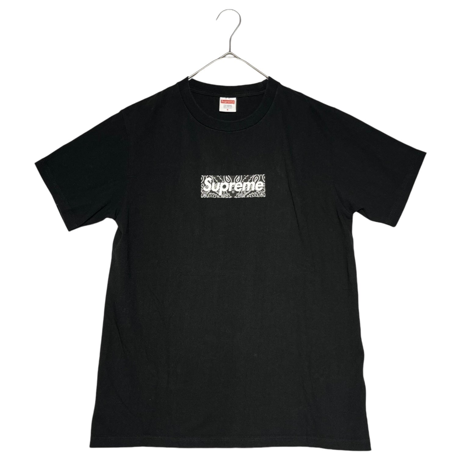 SUPREME(シュプリーム) 19AW Bandana box logo tee バンダナ ボックス ロゴ Tシャツ S ブラック