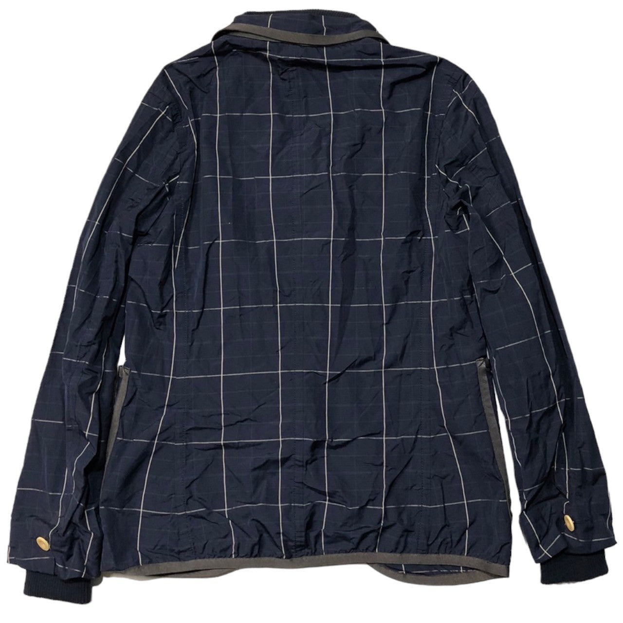 sacai(サカイ) 12SS Polyester silk piping design jacket ポリエステル シルク パイピング デザイン ジャケット 12-00232M SIZE 1(S) ネイビー