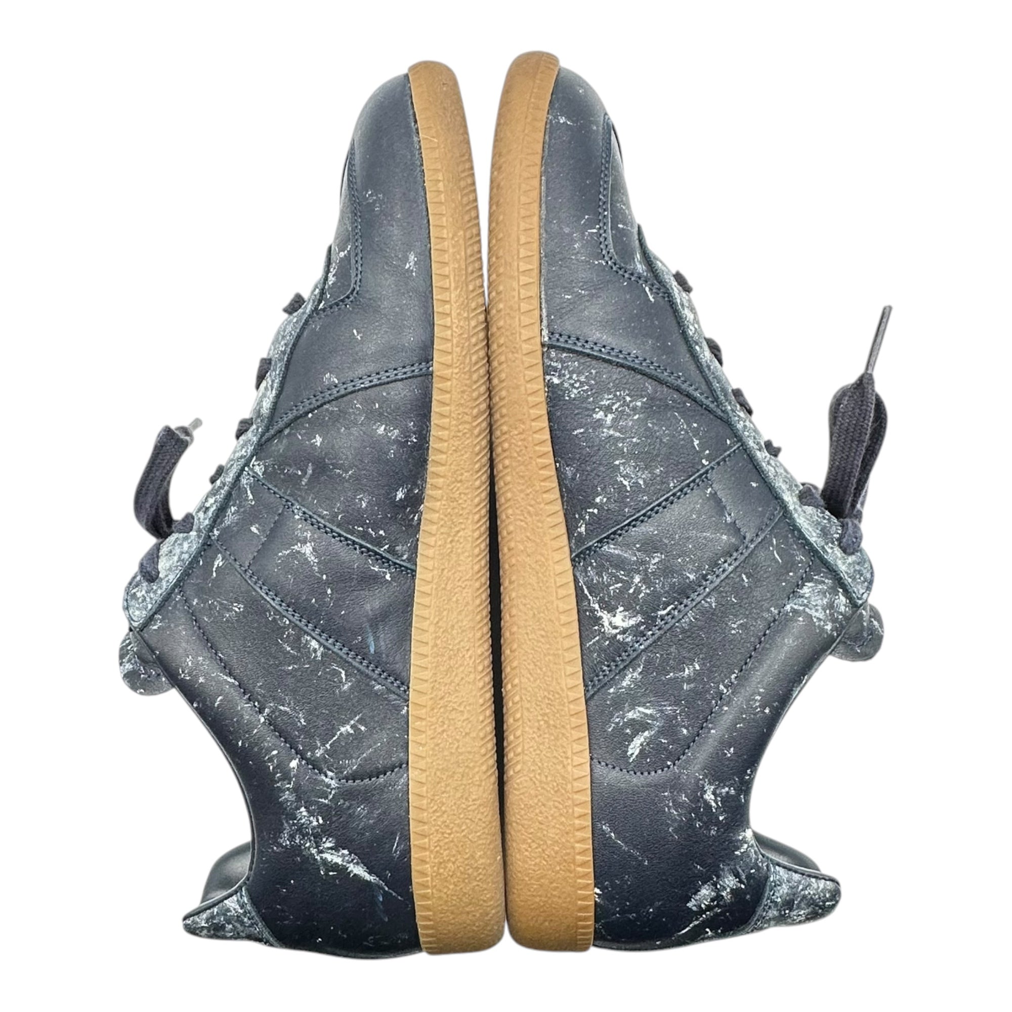 MAISON MARGIELA(メゾンマルジェラ) Paint German Trainer ペンキ ジャーマントレーナー ローカット スニーカー S37WS0502 41 1/2(27.0cm程度) ネイビー