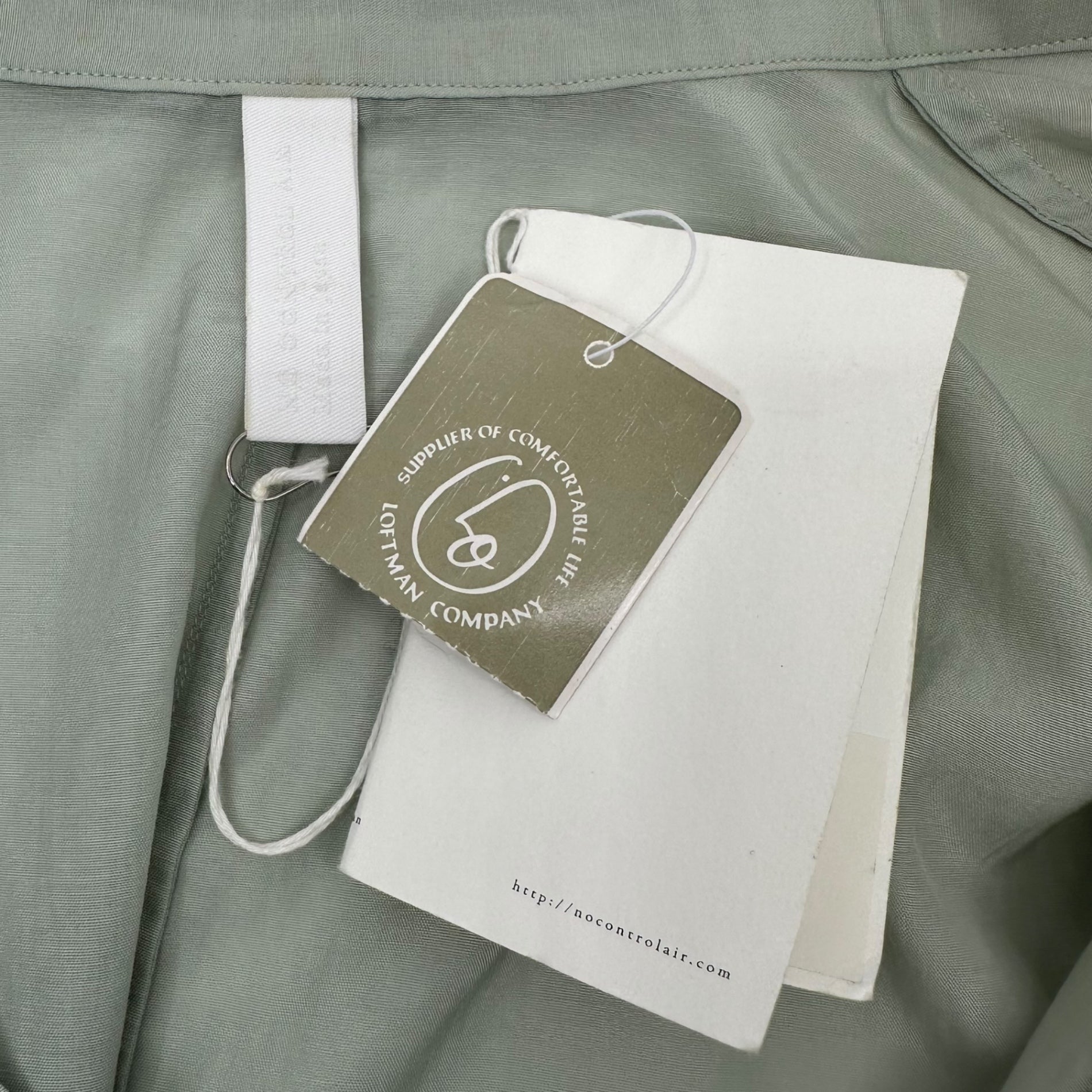 NO CONTROL AIR(ノーコントロールエアー) Cupra Cotton Long Sleeve Shirt Blouse キュプラ コットン 長袖 シャツ ブラウス S12-S61 38(M程度) ミントグリーン タグ付き