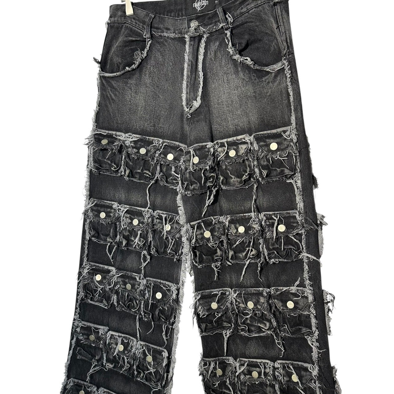 NO/FAITH STUDIOS(ノーフェイスストゥディオス) 64 POCKET PANTS (EXCLUSIVE) / GRY ポケット バギー デニム パンツ 64PP-GRY S グレー