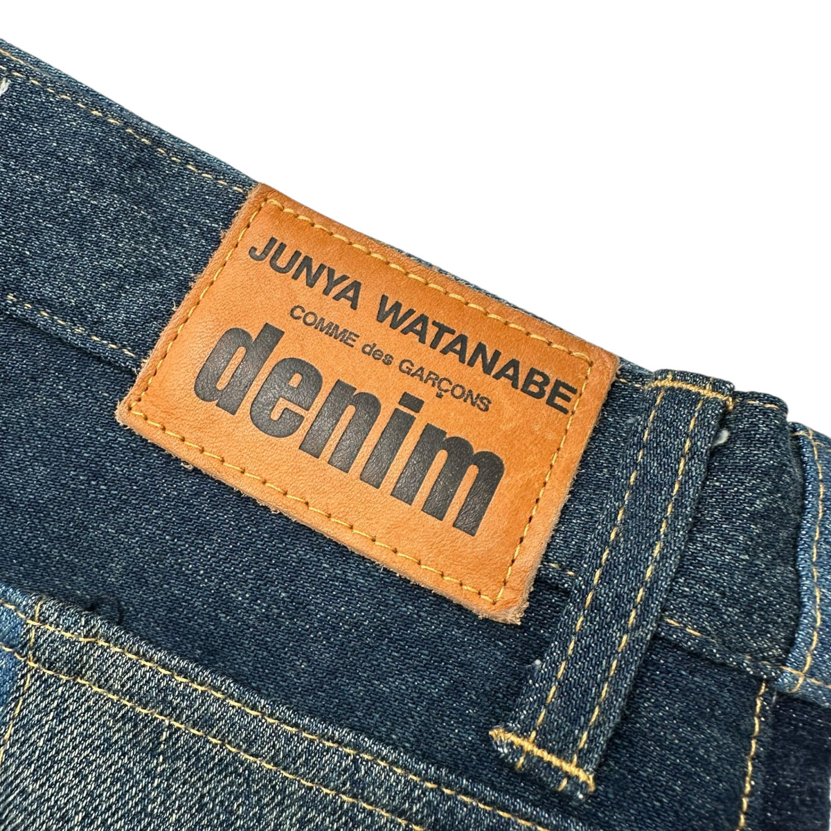 COMME des GARCONS JUNYA WATANABE(コムデギャルソンジュンヤワタナベ) 2018AW Denim Patchwork Sul Elle Pants デニム パッチワーク ペンギン サルエル パンツ XB-P006 XS インディゴ AD2018
