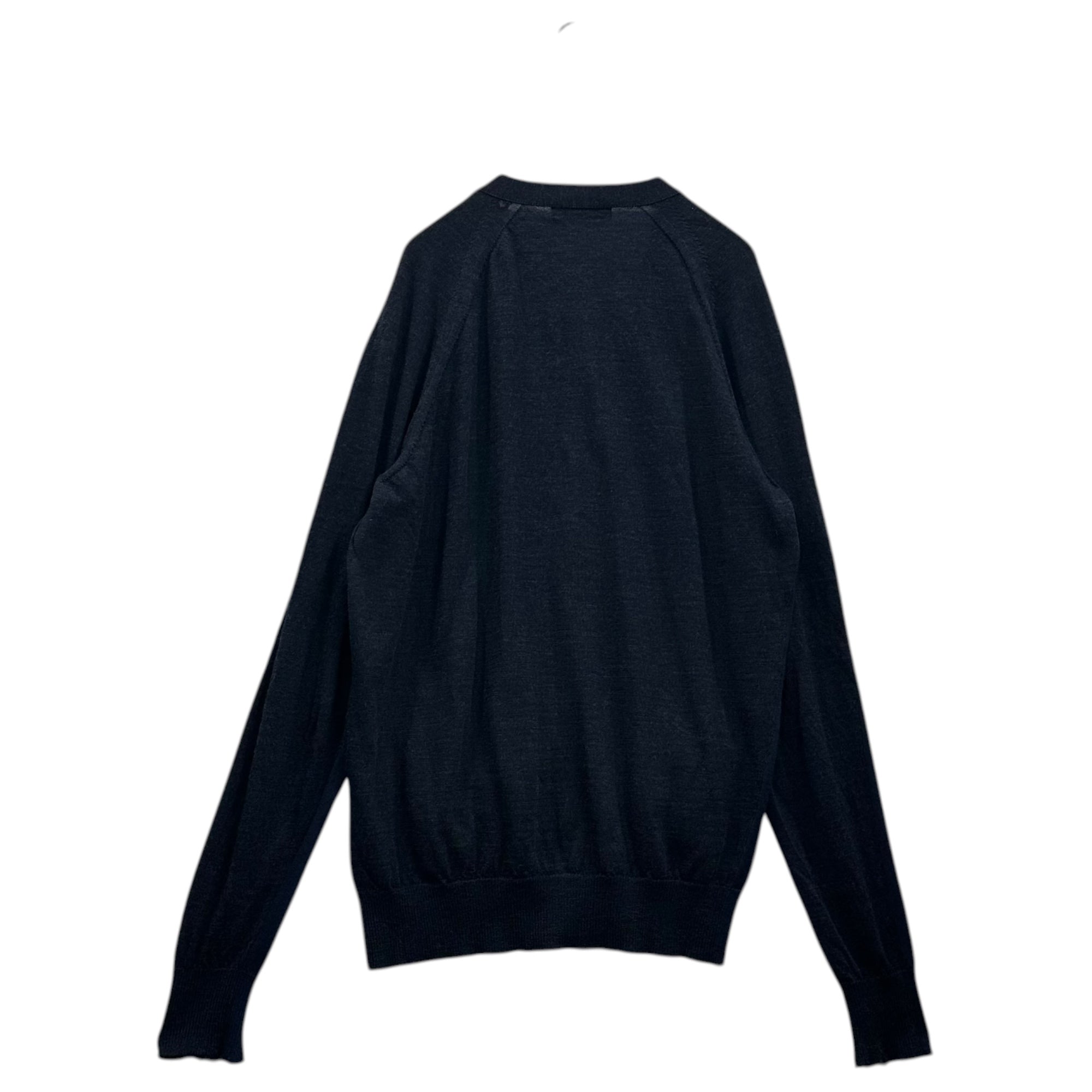 UNDERCOVERISM(アンダーカバイズム) 12AW GILAPPLE Patch V-neck Cardigan ギラップル ワッペン Vネック カーディガン J9902 2(S程度) ネイビー×チャコールグレー