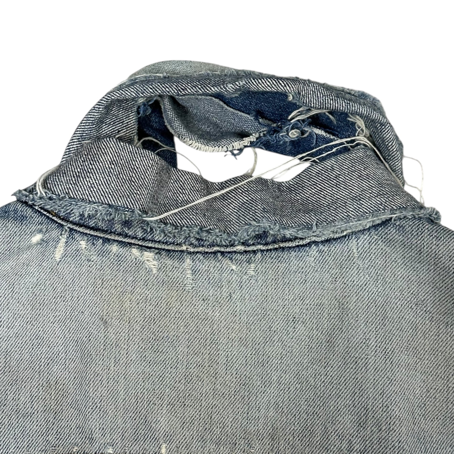 Levi's(リーバイス) 70's 「BORO」 70505 Hard Damaged Lined Blanket Denim Jacket 70年代 ボロ ハードダメージ 裏地 ブランケット デニム ジャケット L~XL程度 ライトインディゴ