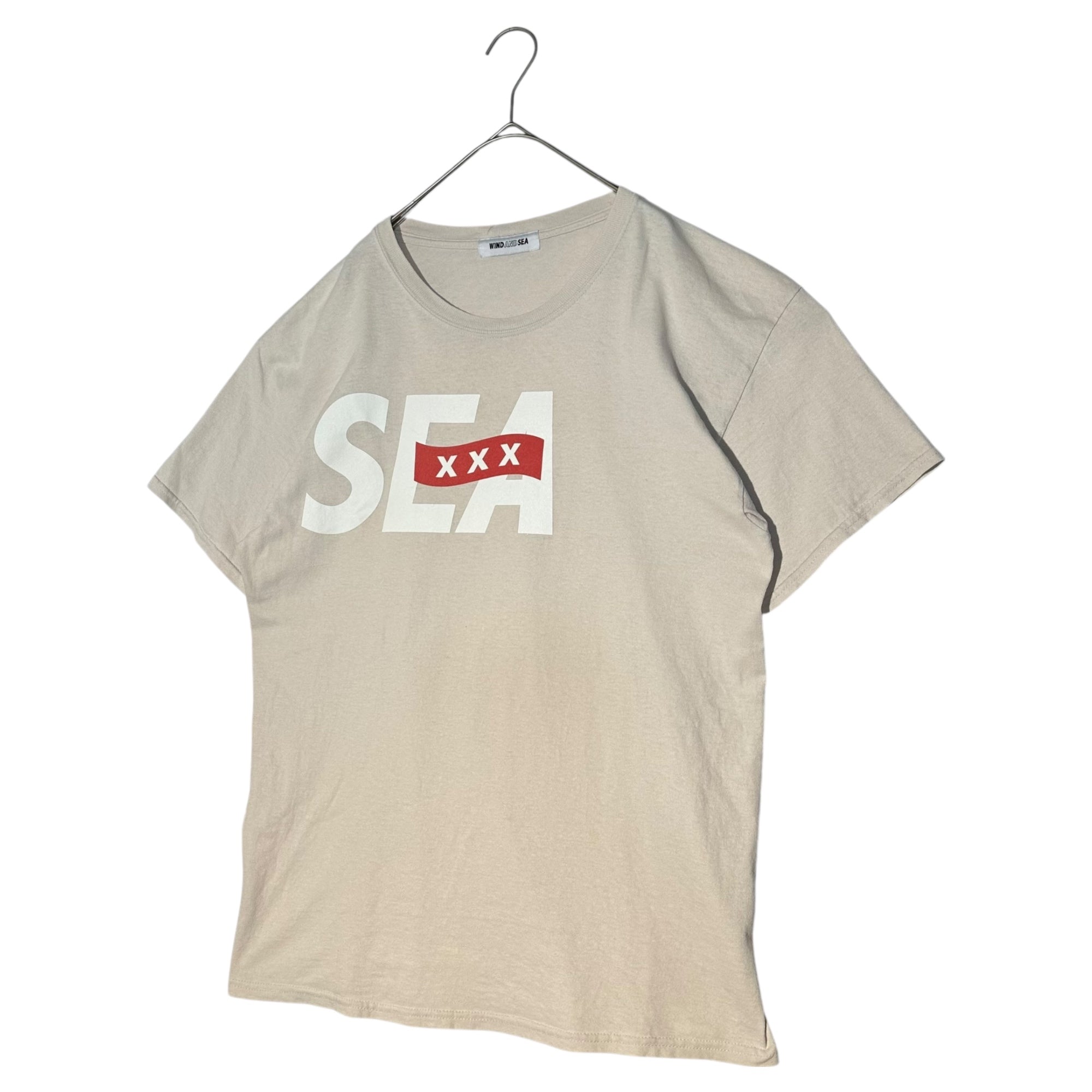 WIND AND SEA×GOD SELECTION XXX(ウィンダンシー×ゴッドセレクション) W NAME LOGO PRINT TEE W ネーム ロゴプリント Tシャツ L ライトピンク