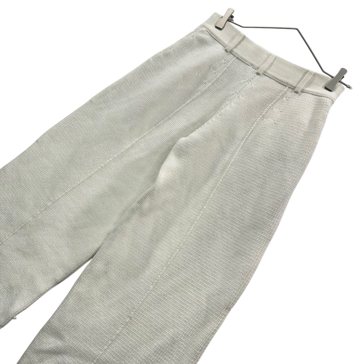 FENDI(フェンディ) 2021SS Fake-Pocket Short-Length Knit & Knit Pants Set-Up フェイク ポケット ショート レングス ニット ニット パンツ セット アップ 12CPF-20-2494 12CPF-20-2495 38 オフホワイト