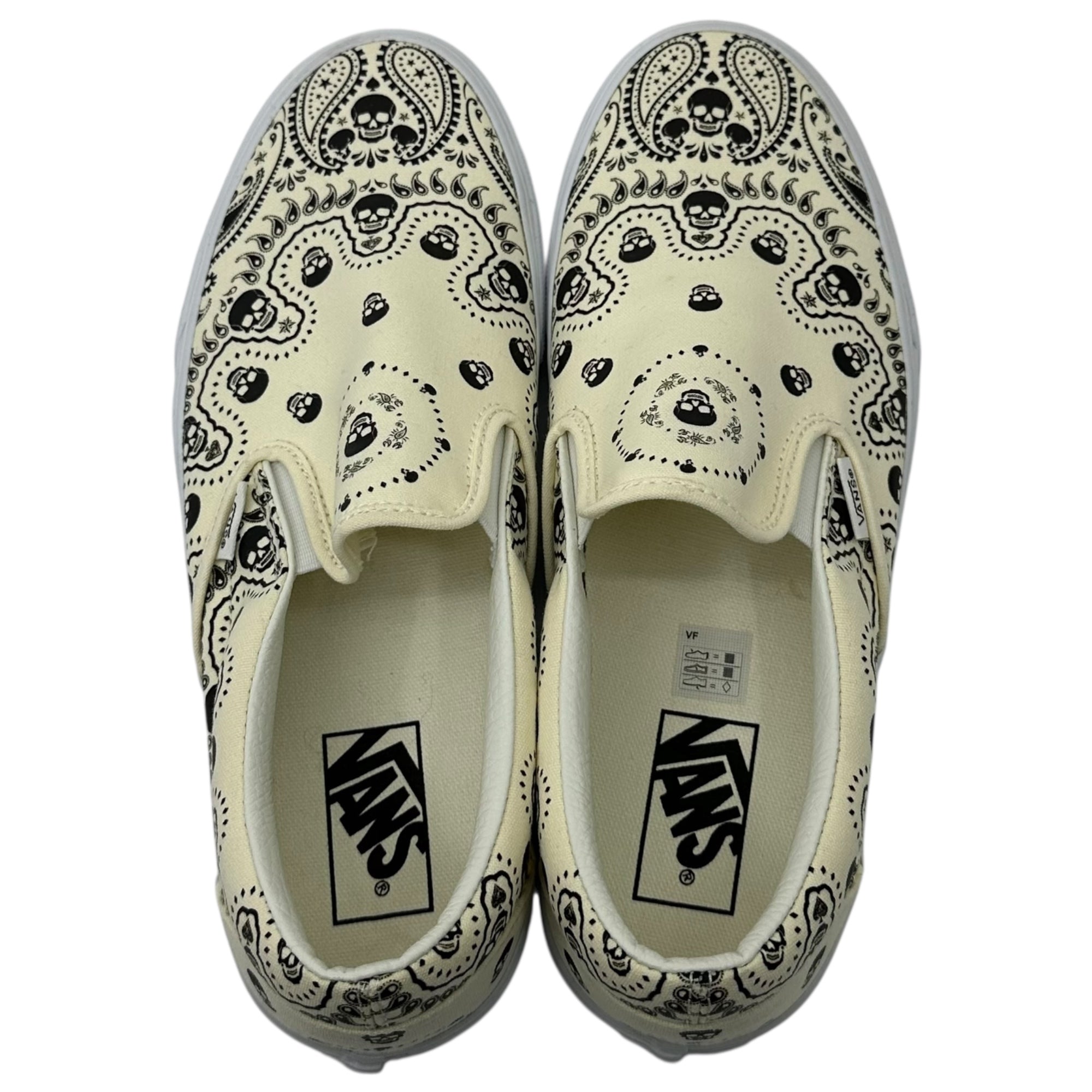 VANS(バンズ) LASSIC SLIP-ON クラシック スリッポン ドクロ ペイズリー VN0A33TB42S 26.5cm ホワイト スニーカー