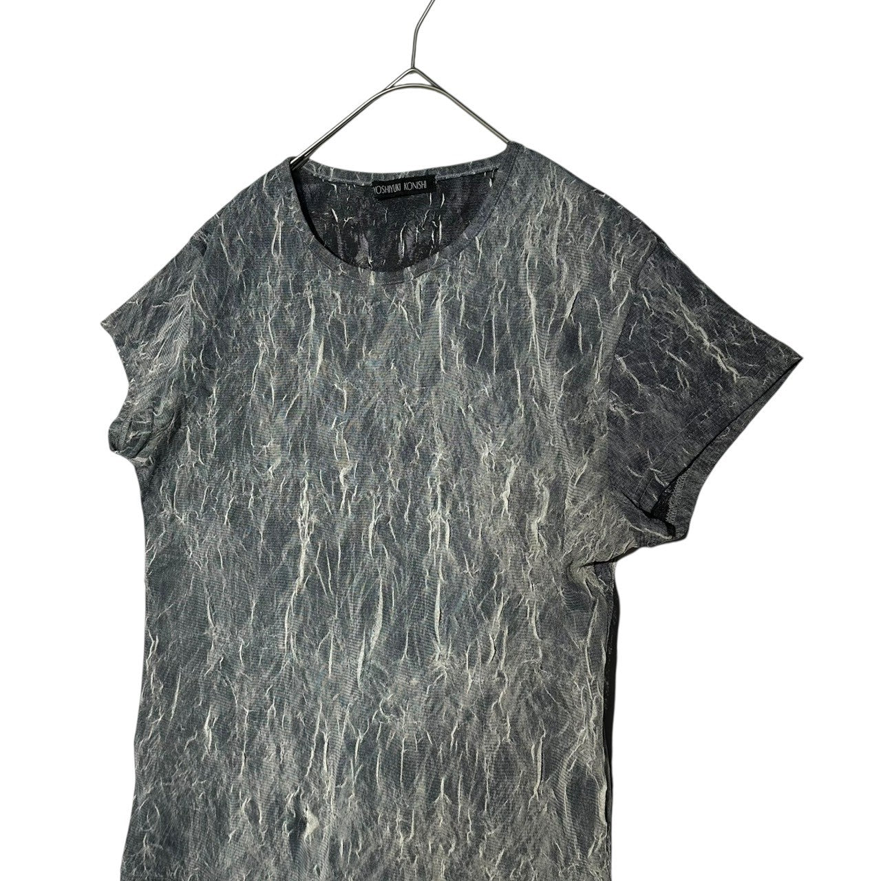 YOSHIYUKI KONISHI(ヨシユキコニシ) Powernet short-sleeved cut and sewn パワーネット 半袖 カットソー ネイビー