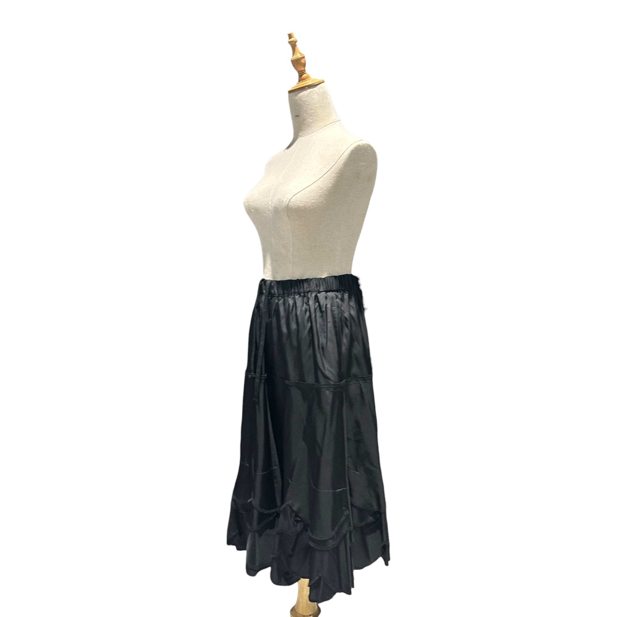 COMME des GARCONS(コムデギャルソン) 2008SS Cupra Check Easy Skirt キュプラ チェック イージー スカート GA-S045 SS ブラック AD2007