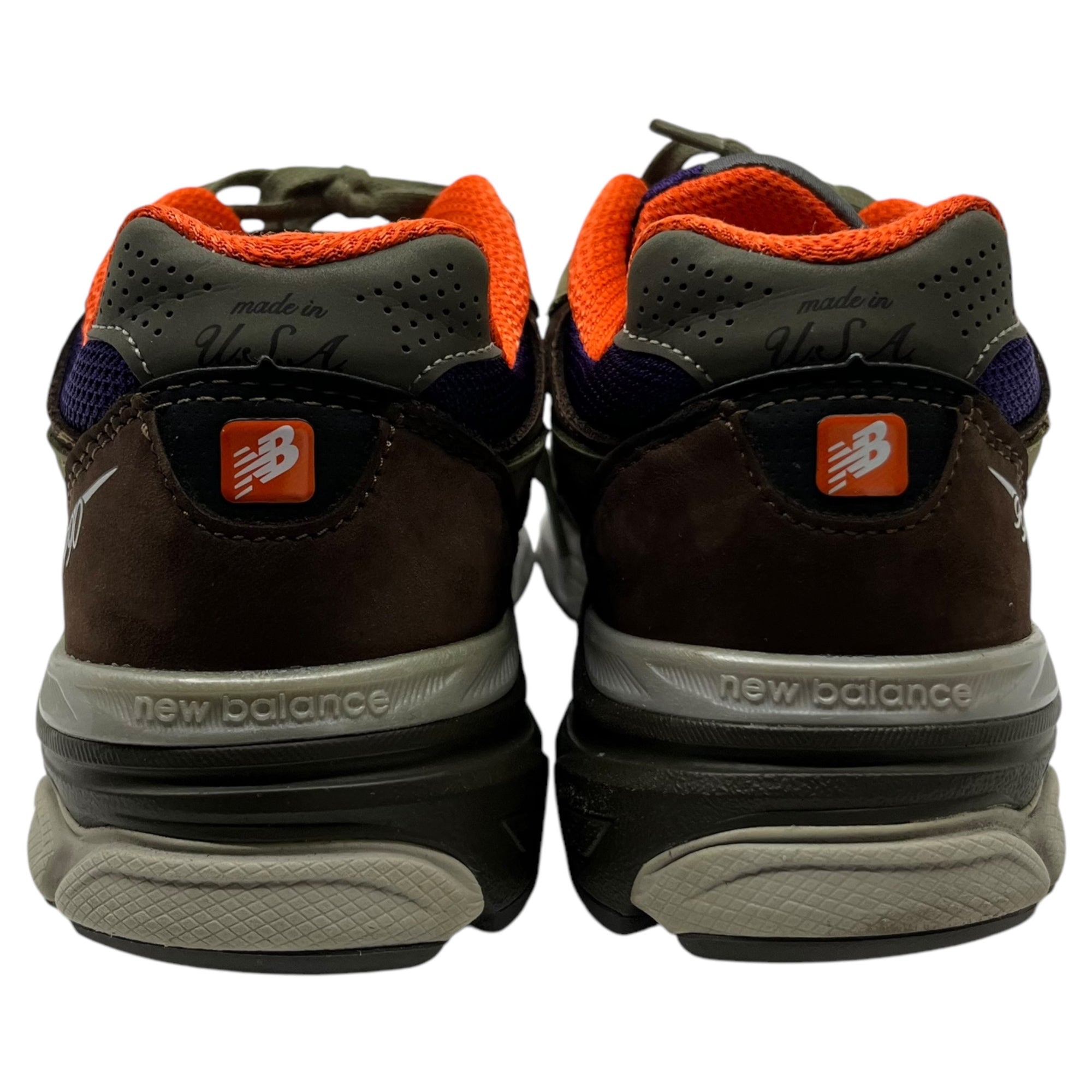 NEW BALANCE(ニューバランス) 990V3 low cut sneakers ローカット スニーカー ランニングシューズ M990BT3 27.0cm カーキ×オレンジ 箱付