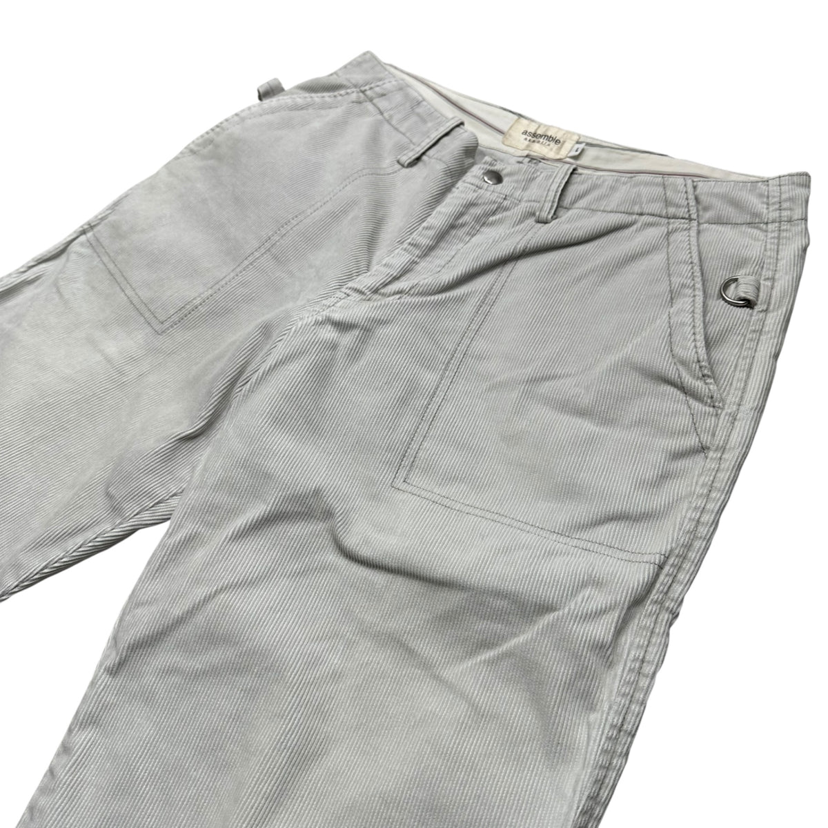 assemble a.k.a AFFA(アッセンブルエーケーエーエーエフエフエー) Corduroy Bondage Pants コーデュロイ ボンテージ パンツ AFH4501-1 L ライトグレー