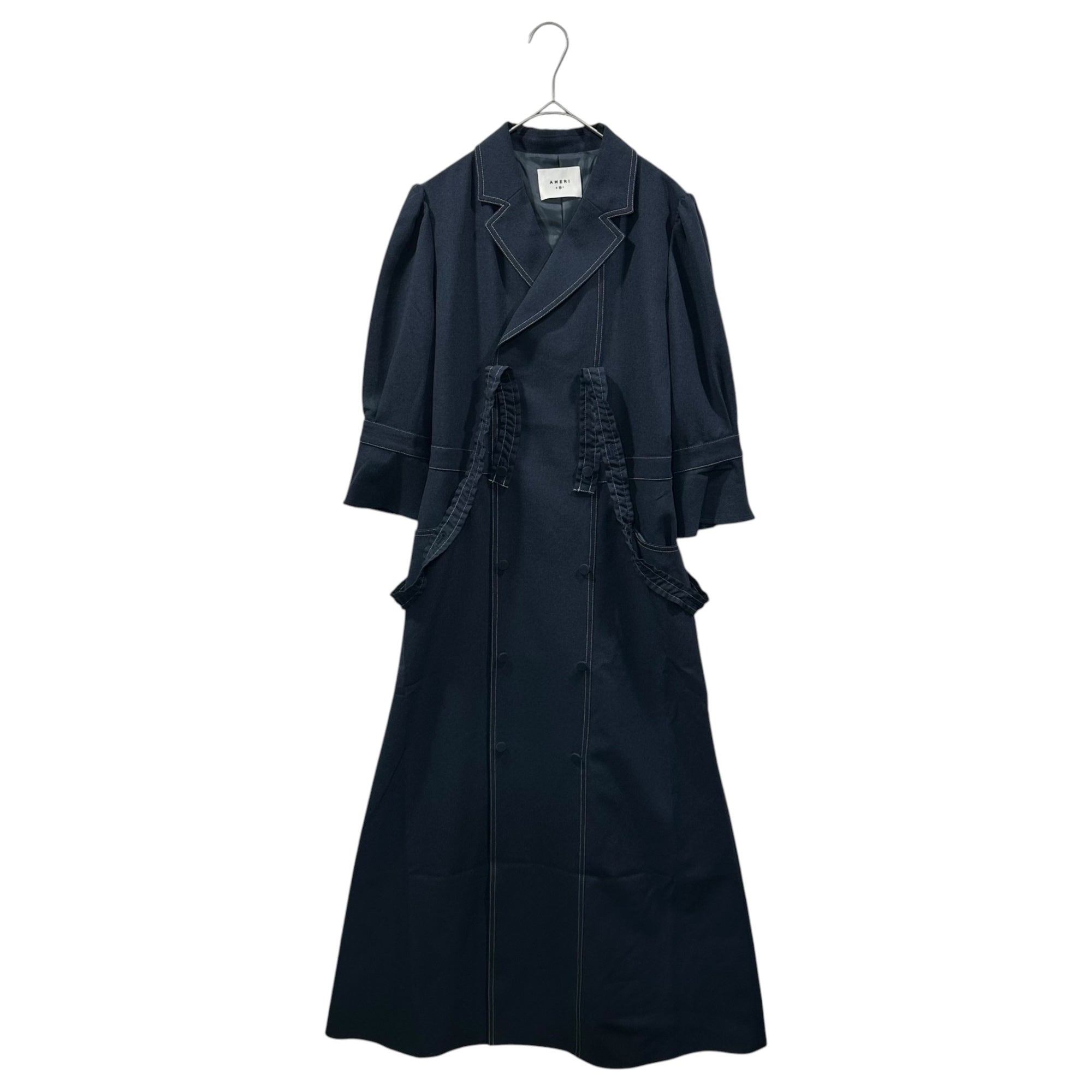 AMERI(アメリ) 2021SS Tailored Suspender Dress テーラー サスペンダー ドレス 01110920701 ネイビー
