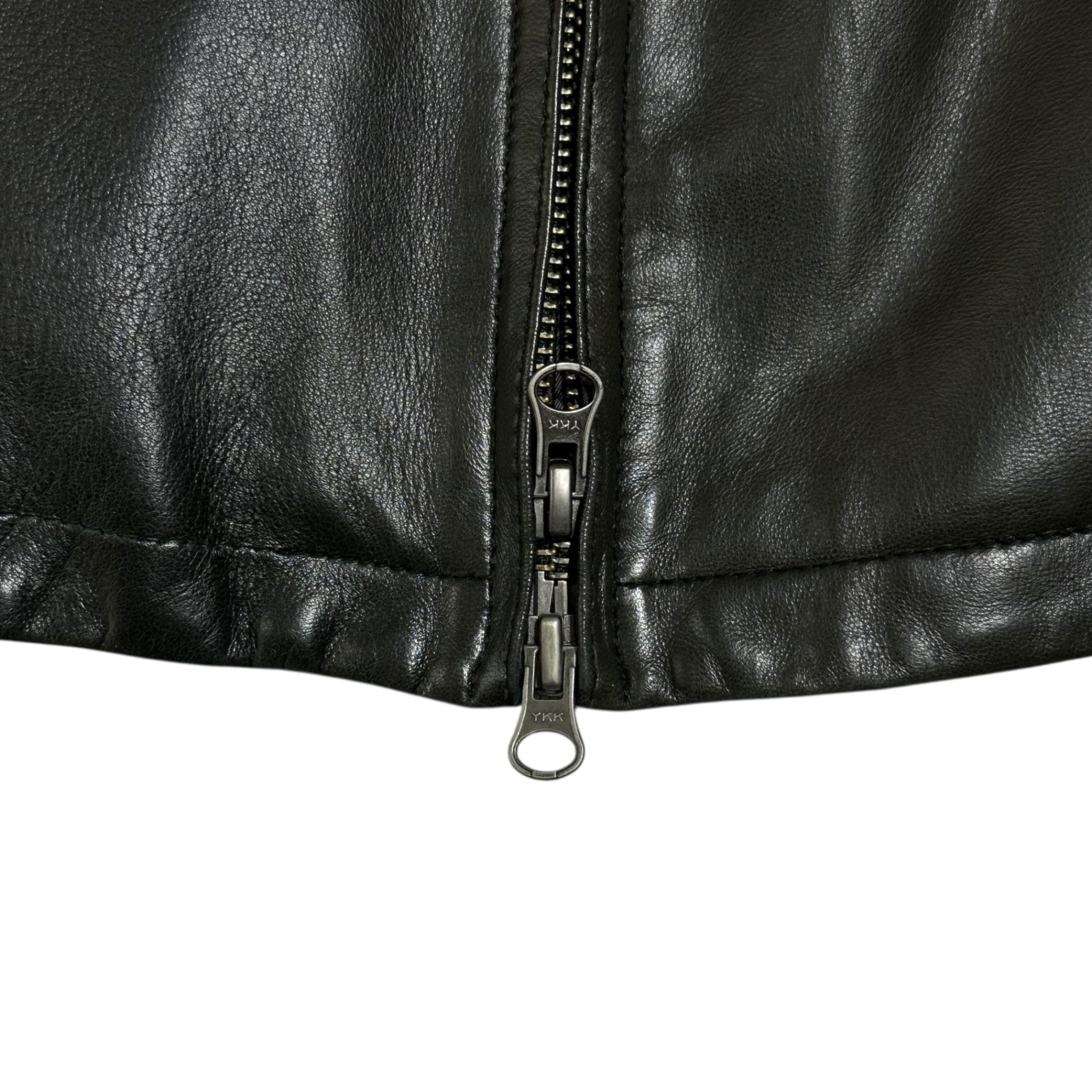 THe(ティー) Flap pockets zip-up lamb leather jacket フラップ ポケット ジップアップ ラムレザー ジャケット 50(L) ブラック