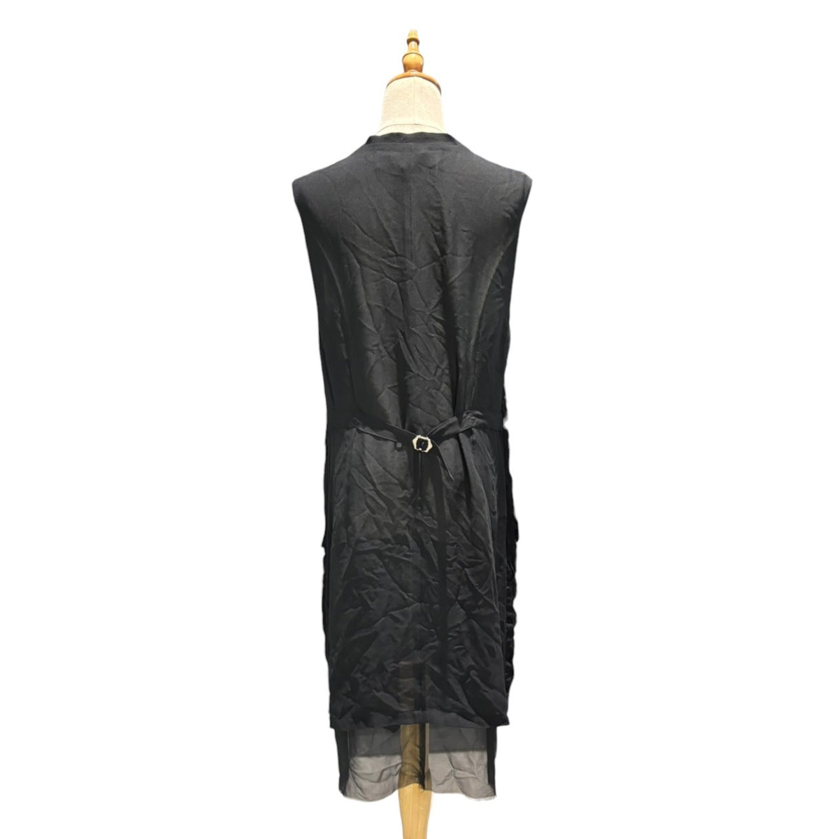 COMME des GARCONS(コムデギャルソン) 1993SS Aoyama-Limited Striped Cut-Off Sleeveless Coat 青山 限定 ストライプ カットオフ スリーブレス コート KX-251030 FREE ブラック AD1992 90s アーカイブ 稀少
