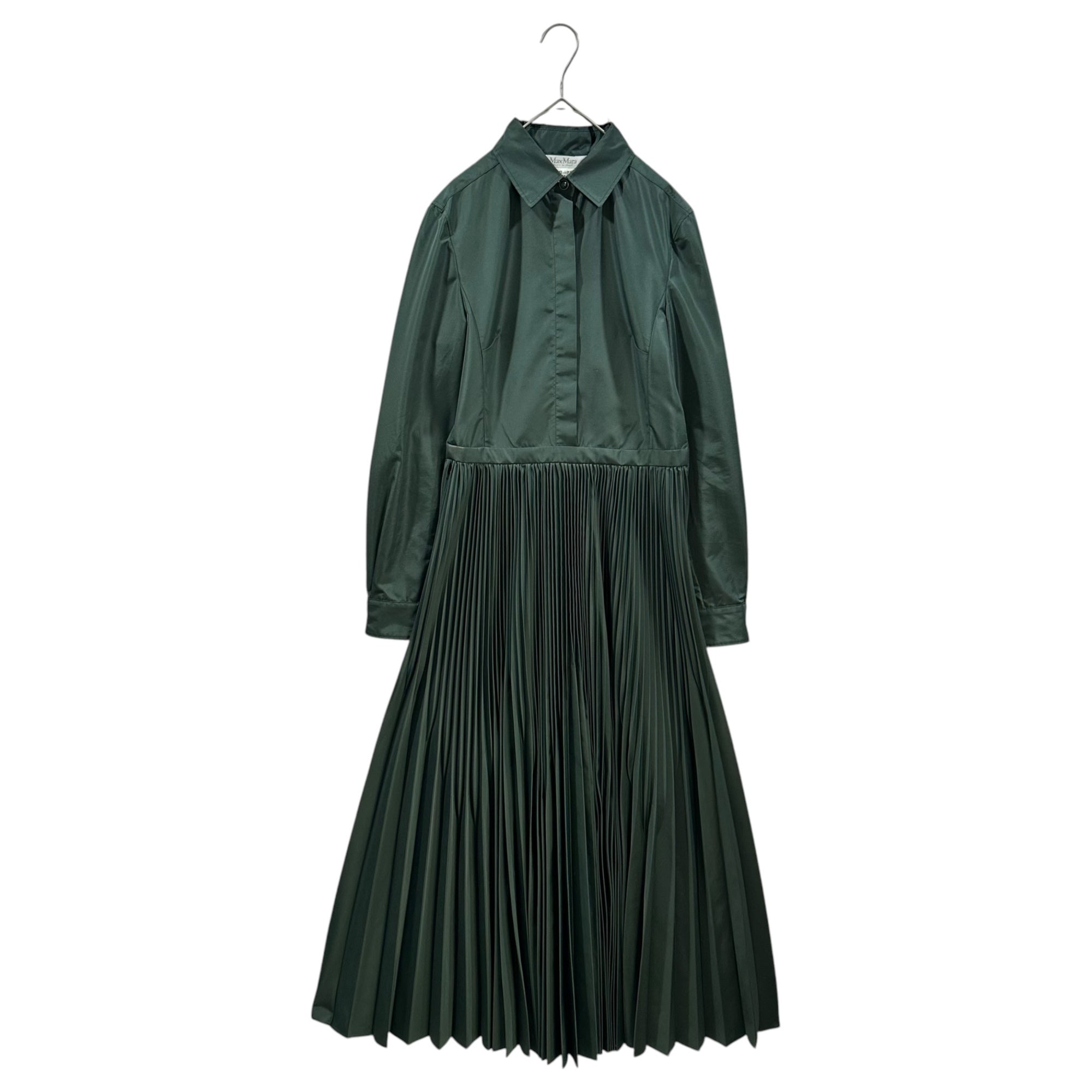 MAX MARA(マックスマーラ) Regular-collar pleated shirt-style long