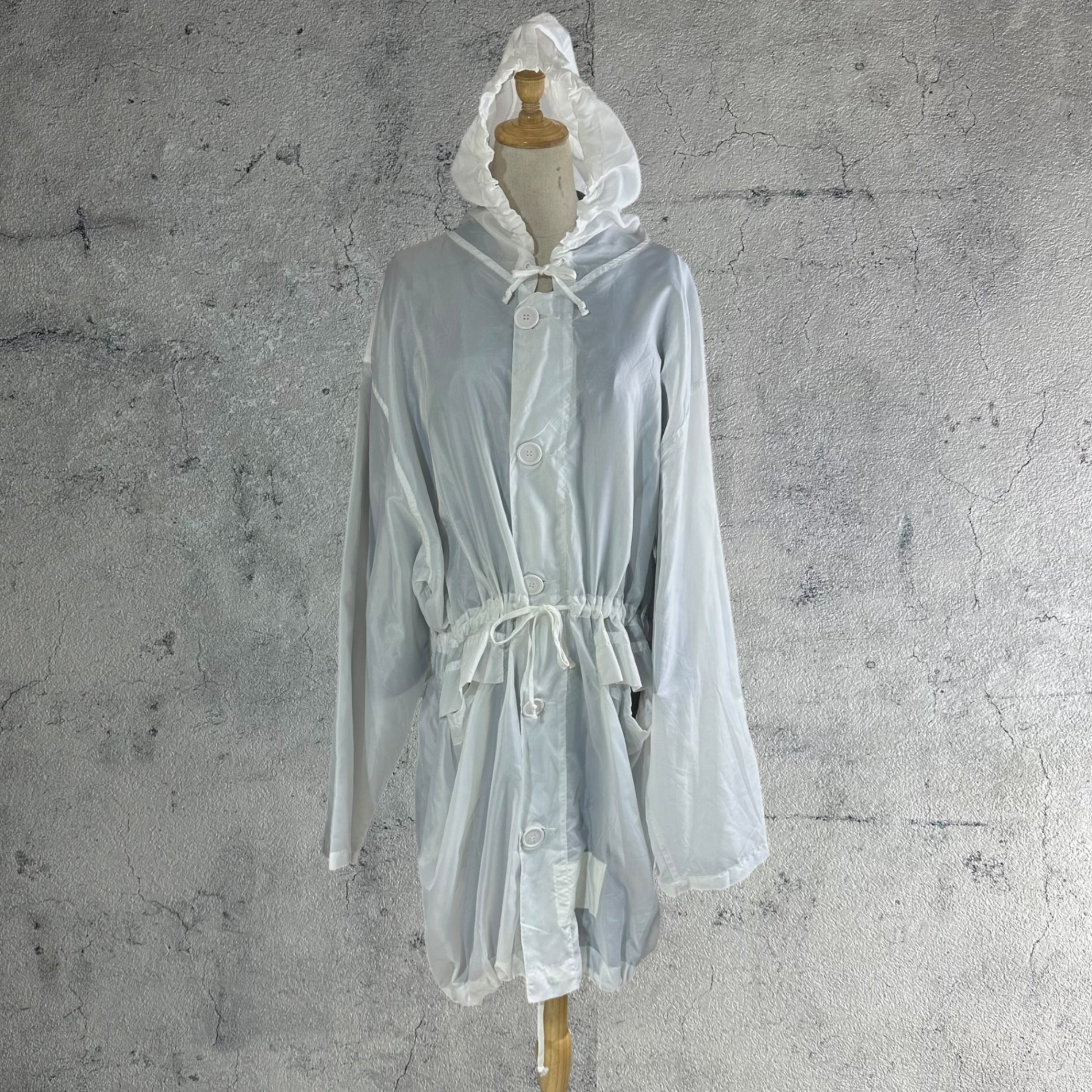 VINTAGE(ヴィンテージ) 80's~ euro イギリス軍 スノーカモパーカー メディカル フードコート  Lサイズ程度 ホワイト